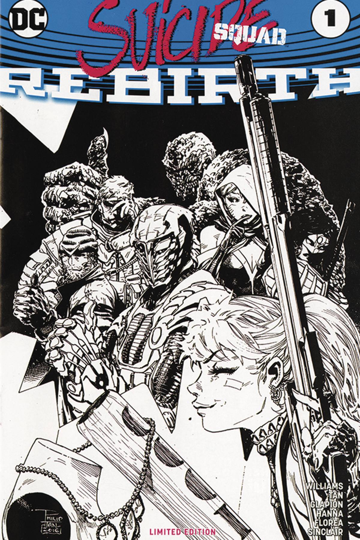 Dynamic Forces Suicide Squad Rebirth #1 Dynamic Forces Geek Fuel Exclusive Black & White Tan