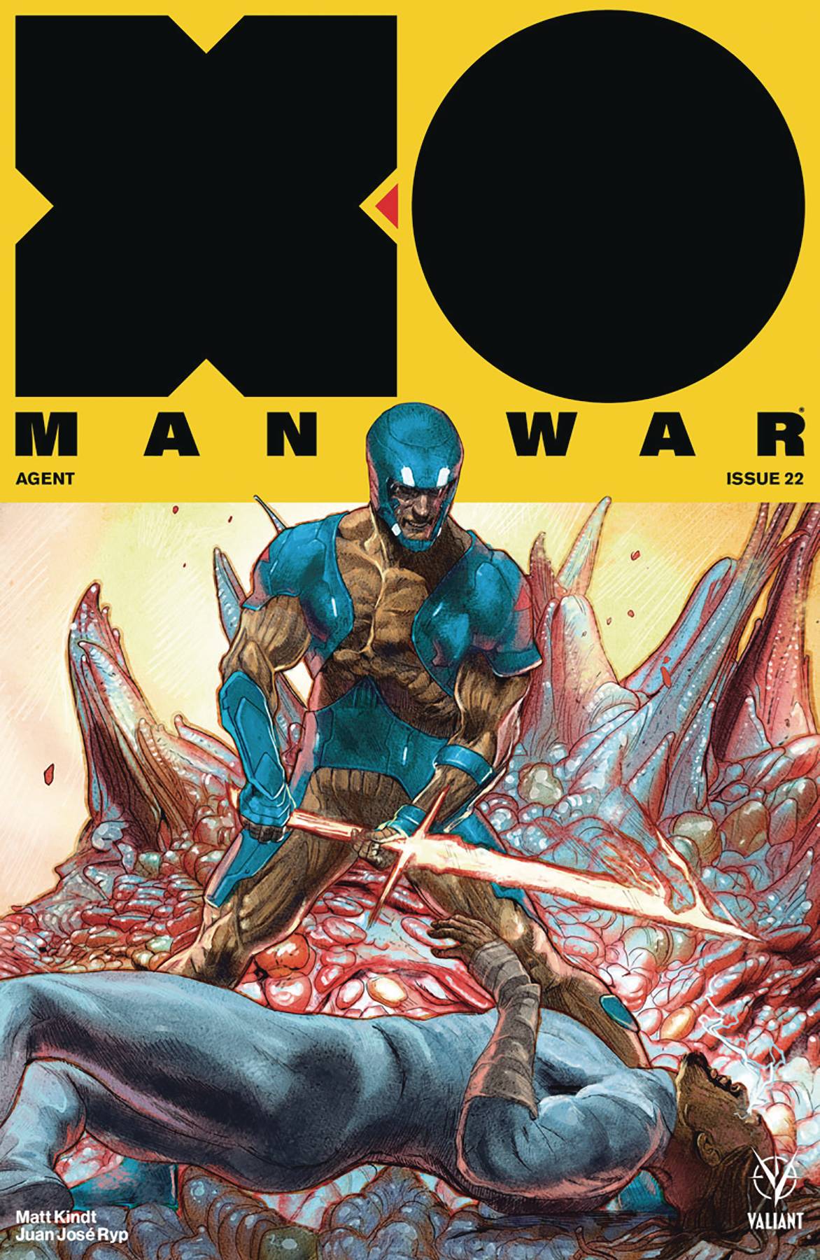 X-O Manowar #22 Cover D 1 for 20 Incentive Interlocking Guedes (2017)