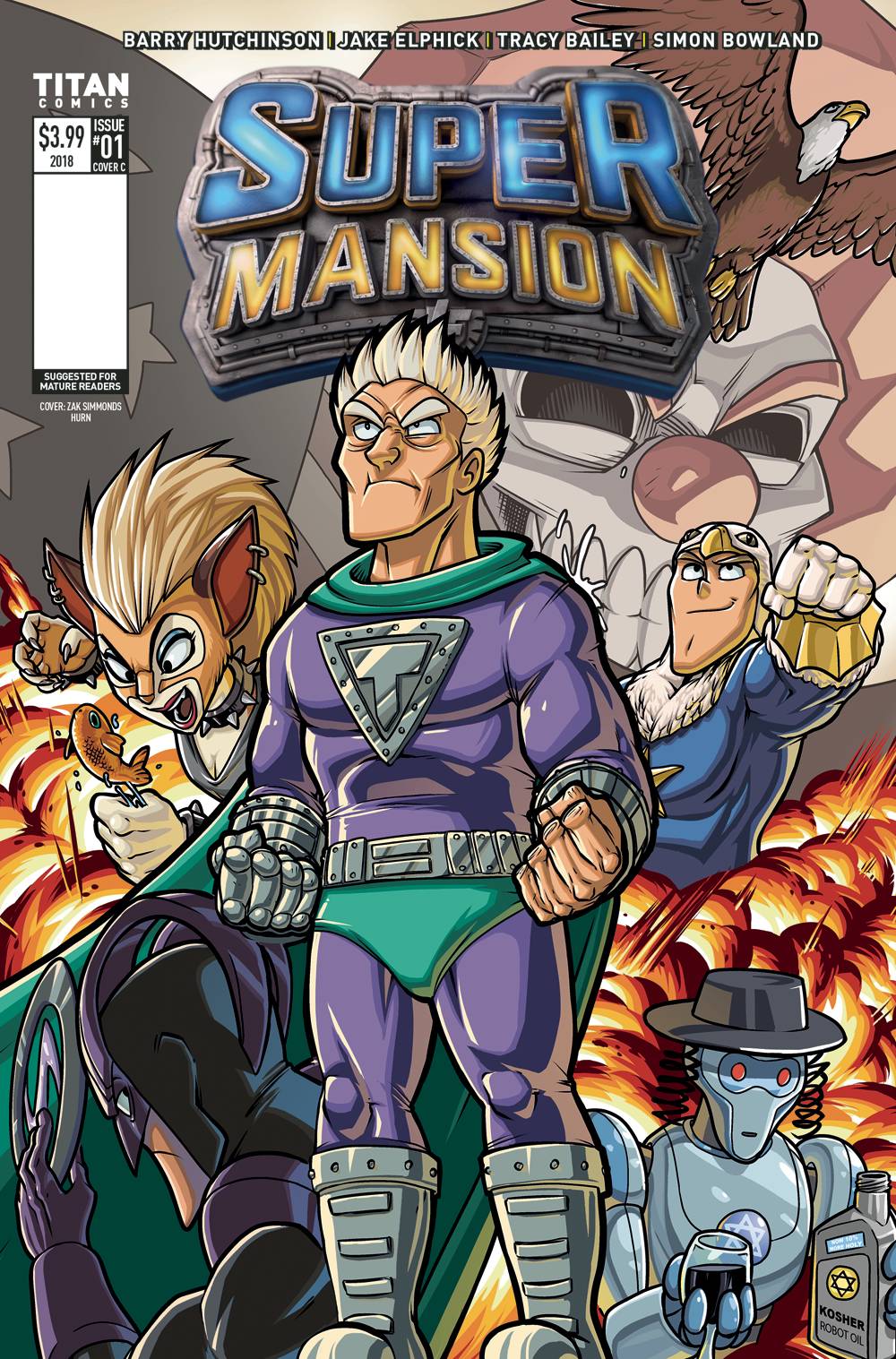 Supermansion #1 Cover C Hurn (Mature) (Of 4)