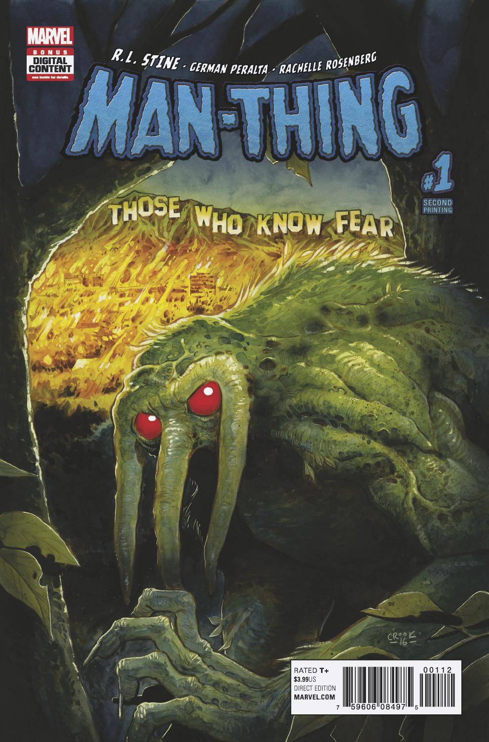 Man-Thing #1 2nd Printing Crook Variant (Of 5)