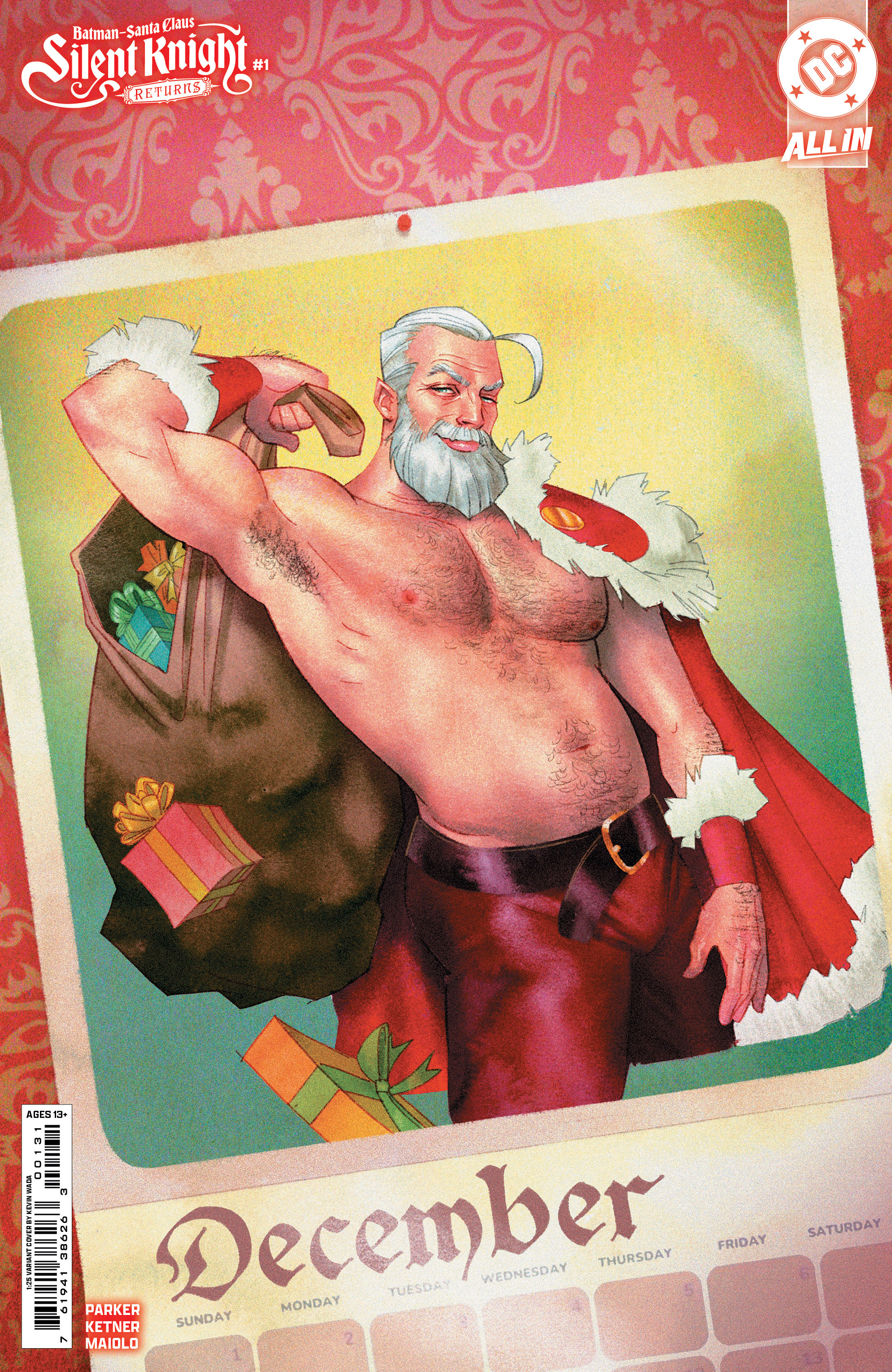 Batman Santa Claus Silent Knight Returns #1 Cover D 1 for 25 Incentive Kevin Wada Card Stock Variant (Of 5)