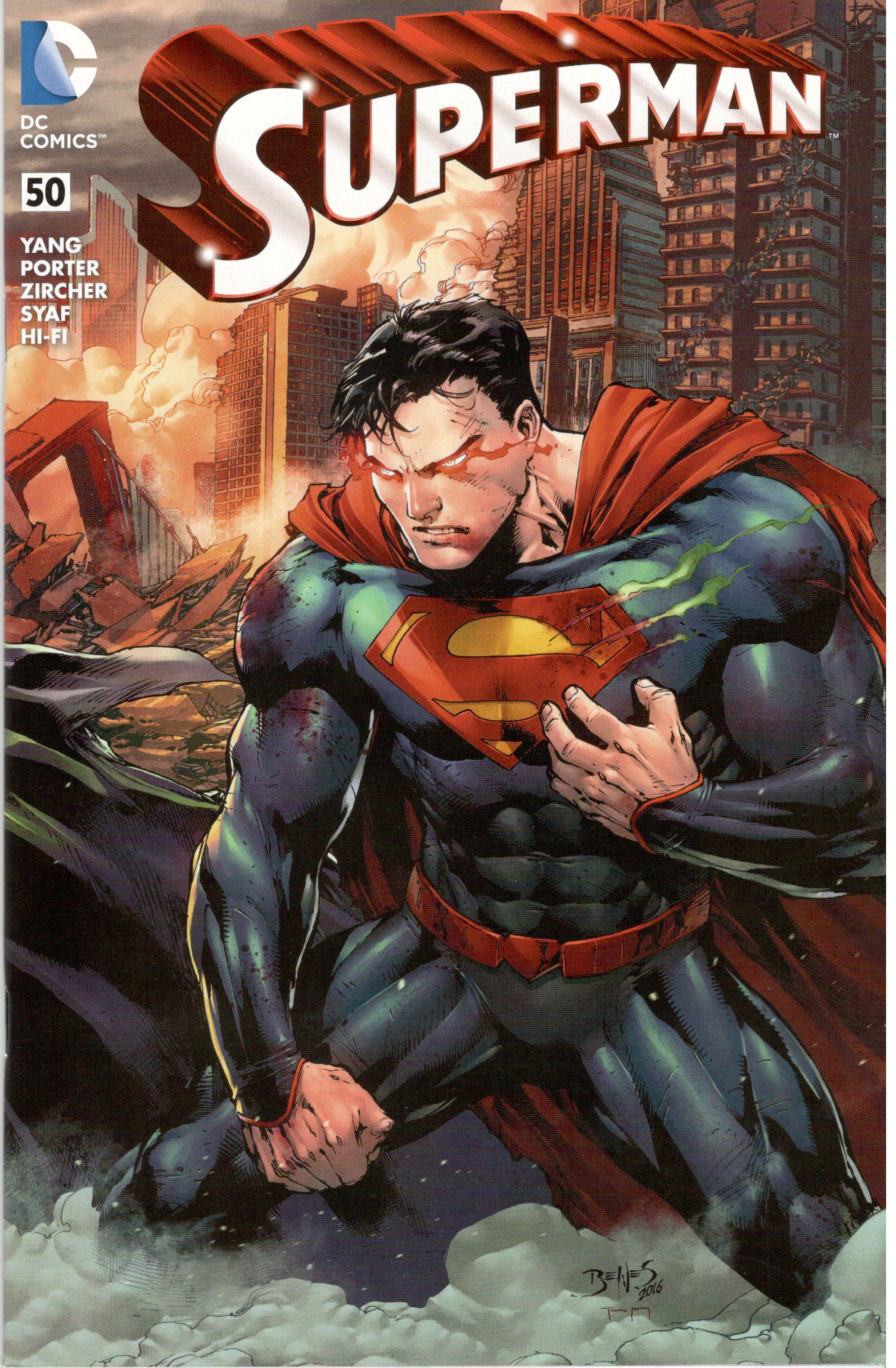 Superman #50 Beyond Comics Edition Bennes Connecting Variant Cover