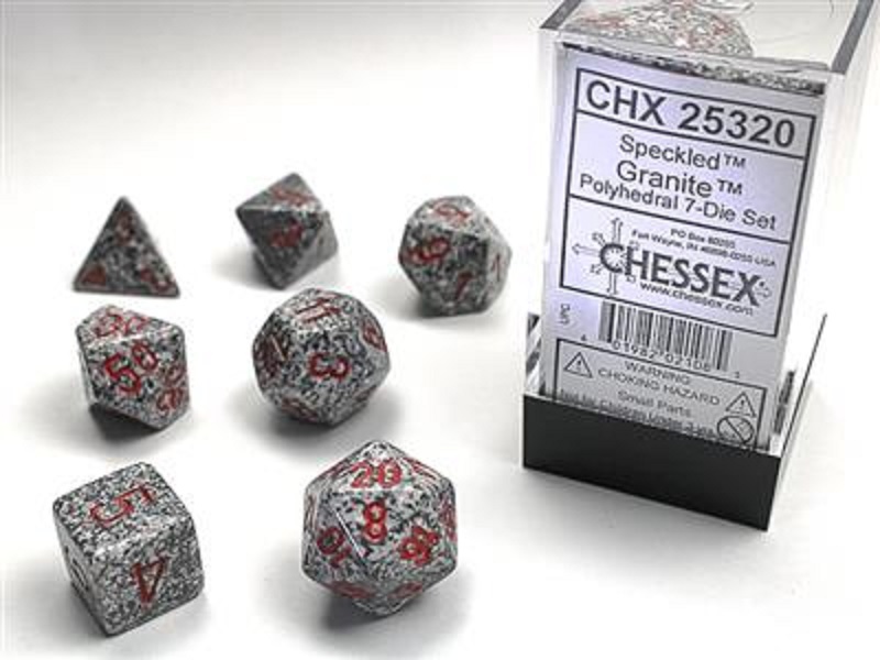 Dice 7-Set: Chx25320 Speckled Set Granite (7)