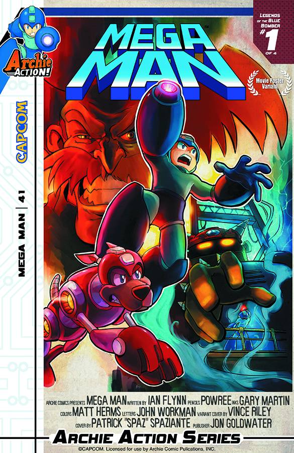 Mega Man #41 Movie Poster Variant Cover