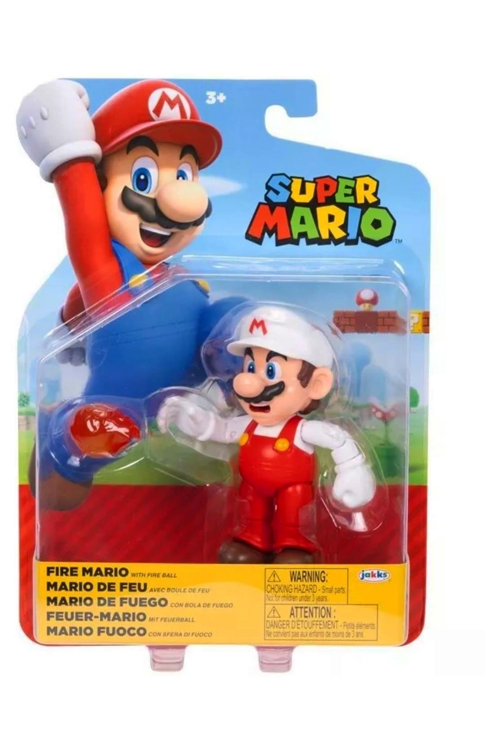 Super Mario Fire Mario 4 Inch