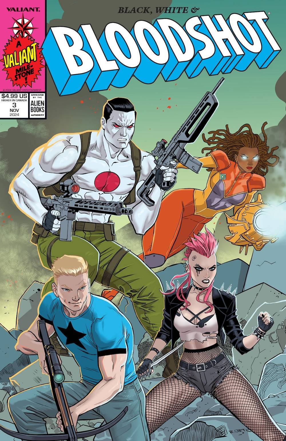 Black White & Bloodshot #3 Cover D (X Var) Ortiz (Of 4) (Mature)