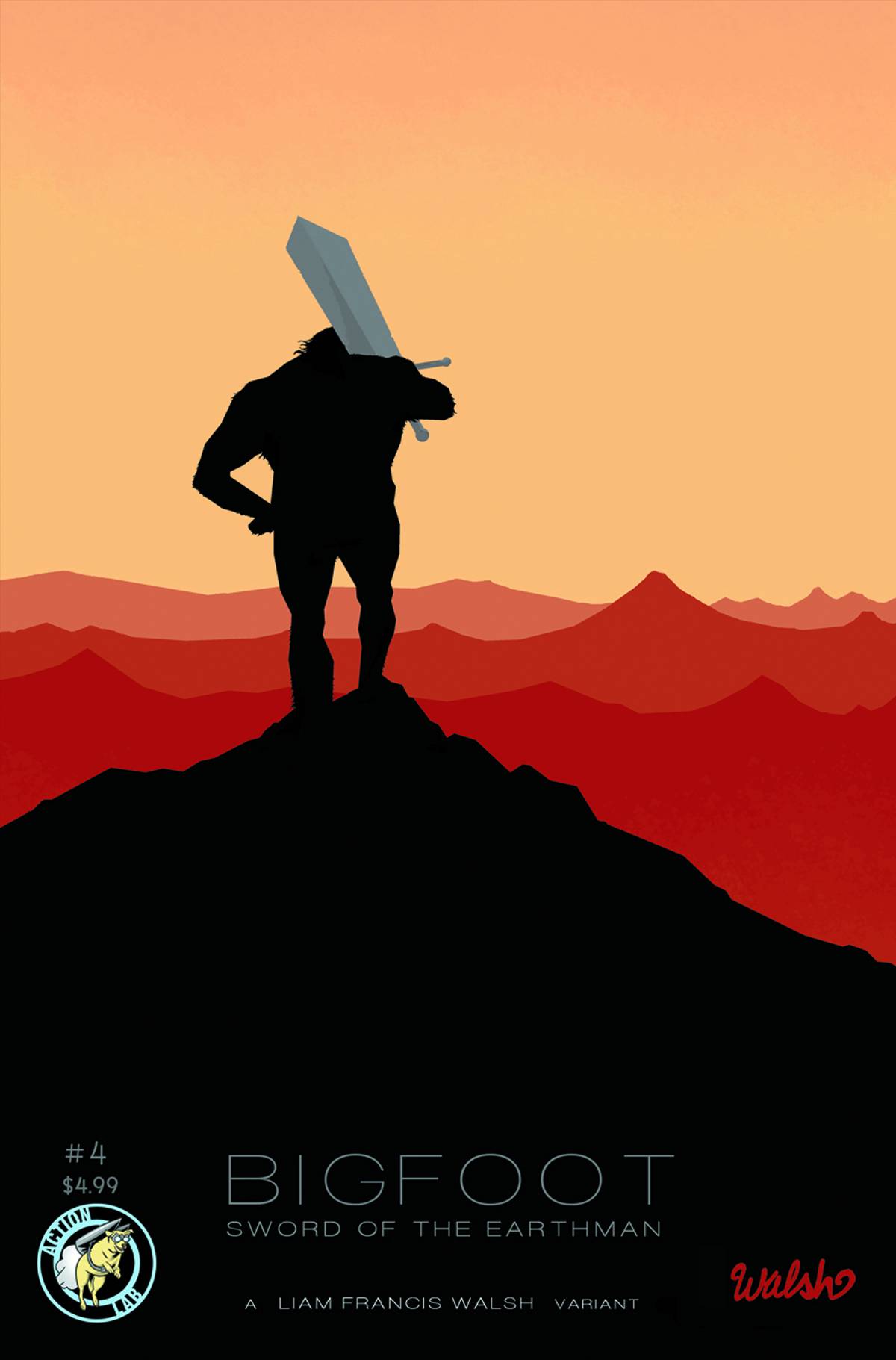 Bigfoot Sword of the Earthman #4 Cover B Liam Francis Walsh