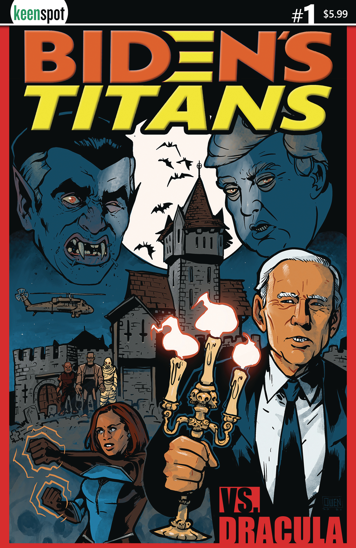 Bidens Titans Vs Dracula Volume 3 Cover A Owen Gieni