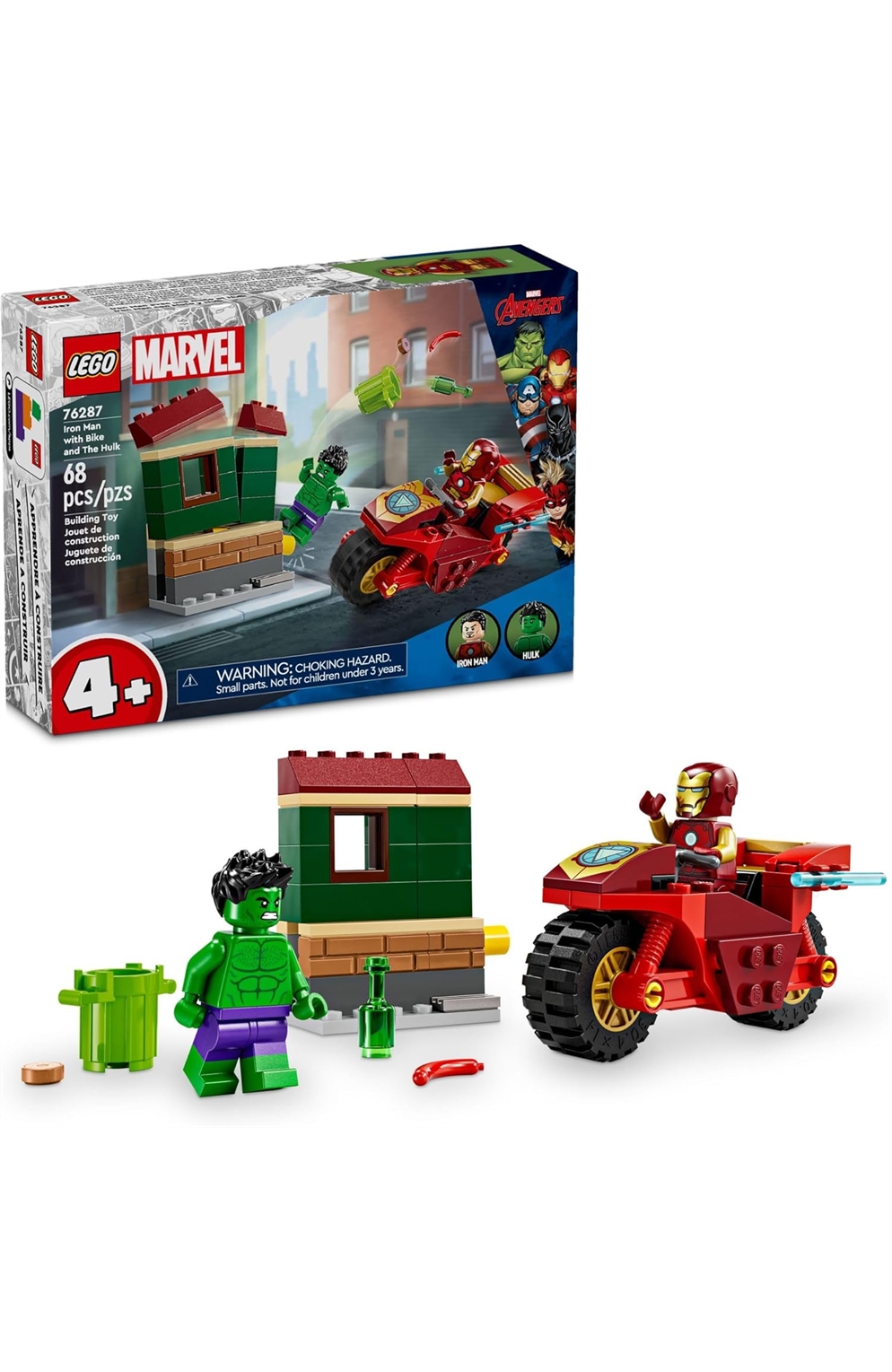 Lego 76287 Iron Man With Bike And The Hulk