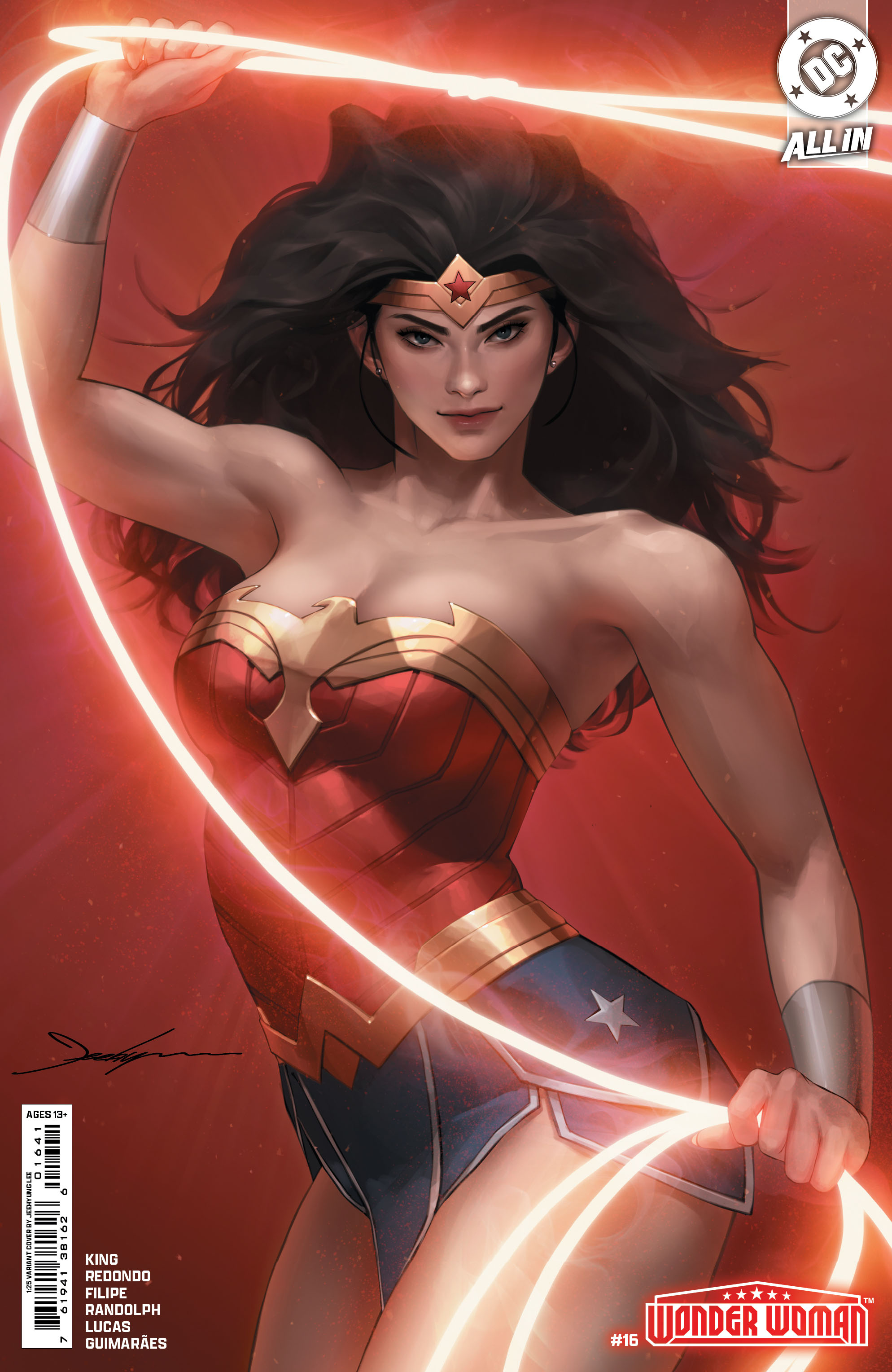 Wonder Woman #16 Cover E 1 for 25 Incentive Jeehyung Lee Card Stock Variant