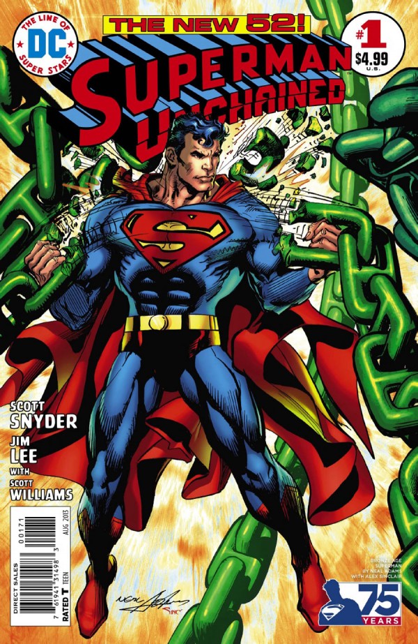 Superman Unchained #1 75th Anniversary Variant Edition Bronze Age