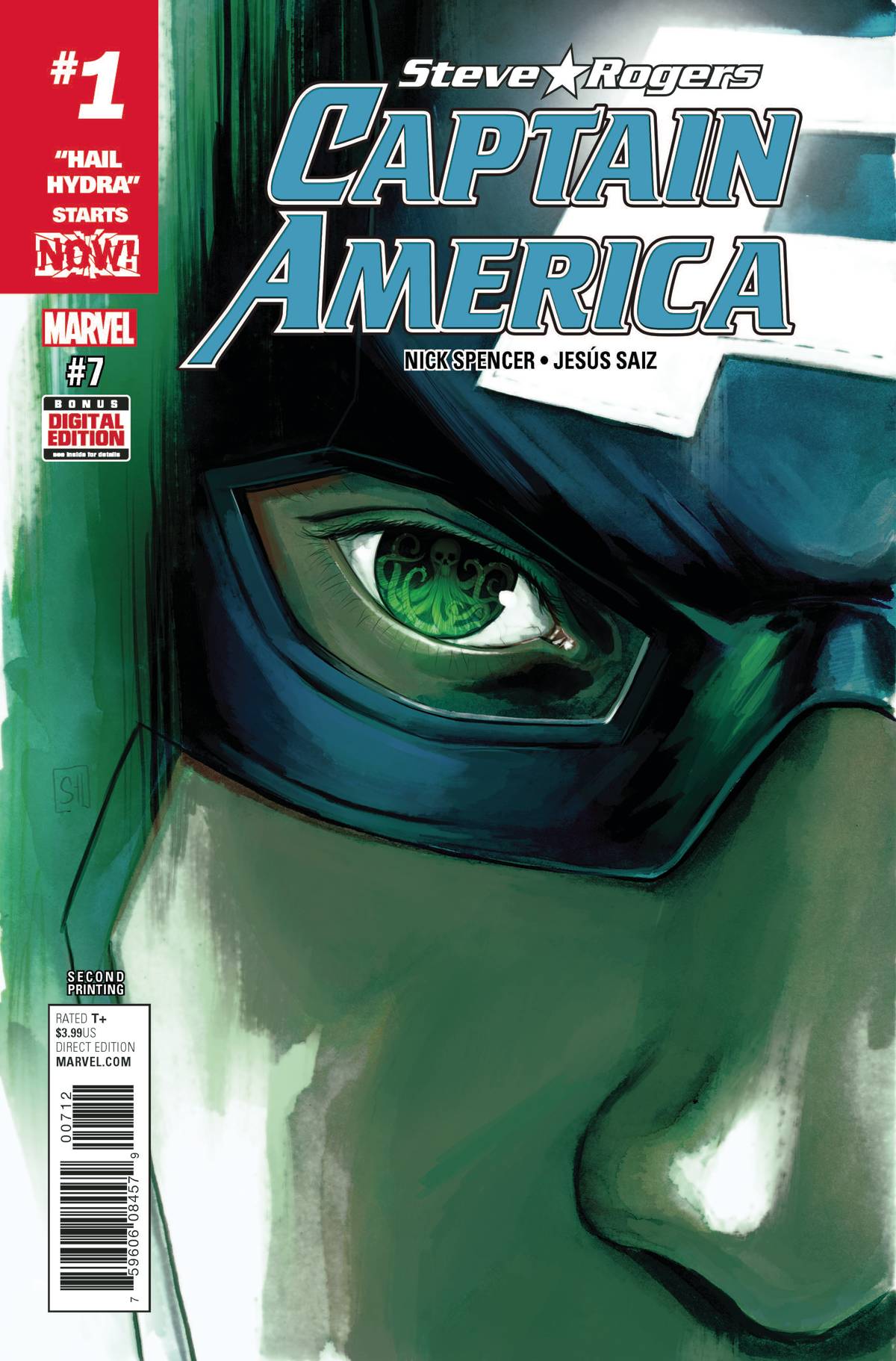 Captain America Steve Rogers #7 2nd Printing Hans Variant Now (2016)