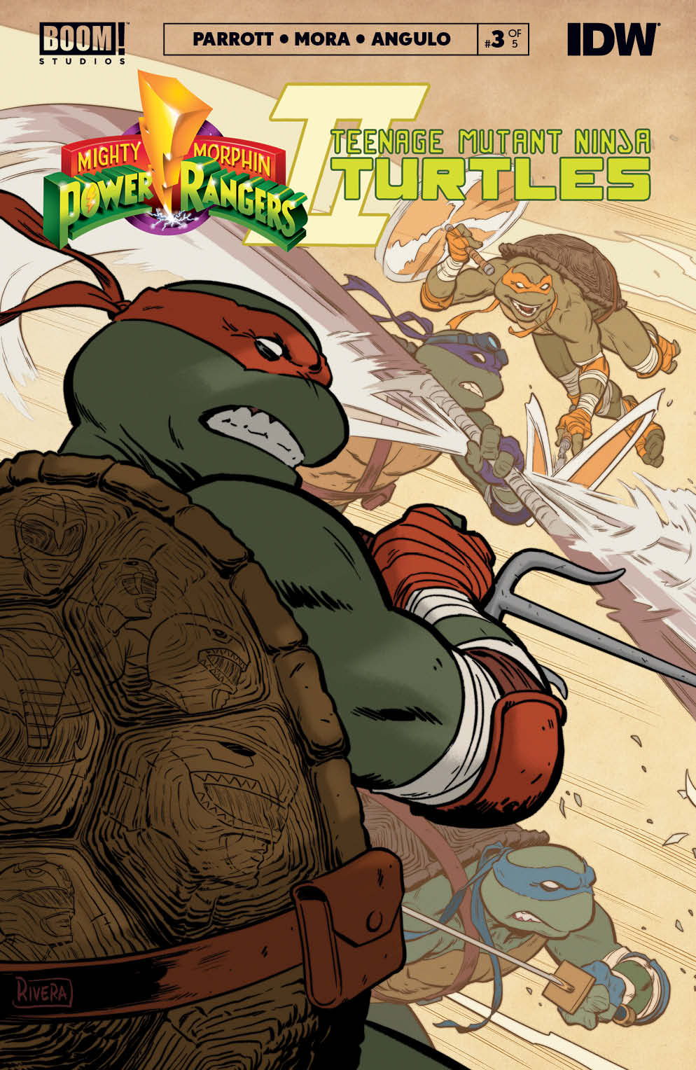 Mighty Morphin Power Rangers Teenage Mutant Ninja Turtles II #3 Cover D Teenage Mutant Ninja Turtles Variant Rivera (Of 5)