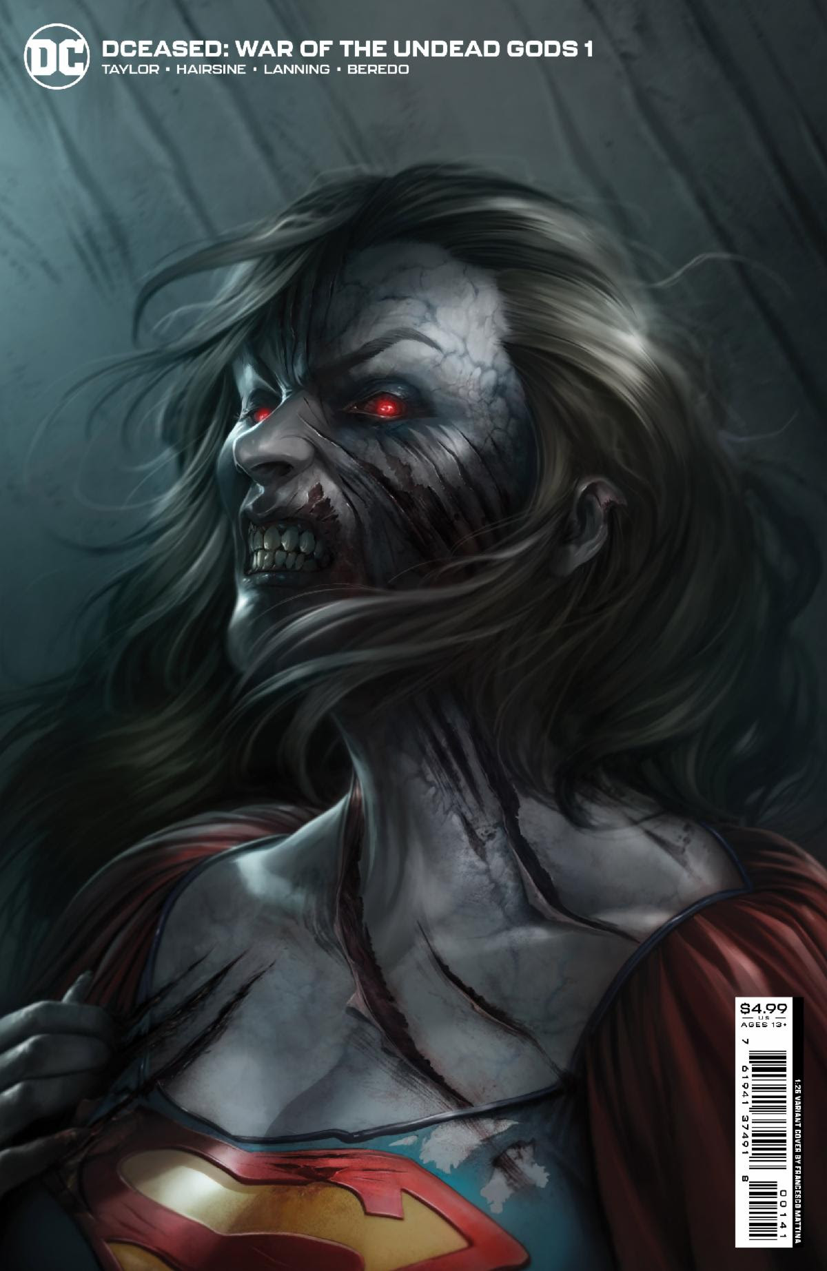 DCeased War of the Undead Gods #1 Cover E 1 For 25 Incentive Francesco Mattina Card Stock Variant (Of 8)