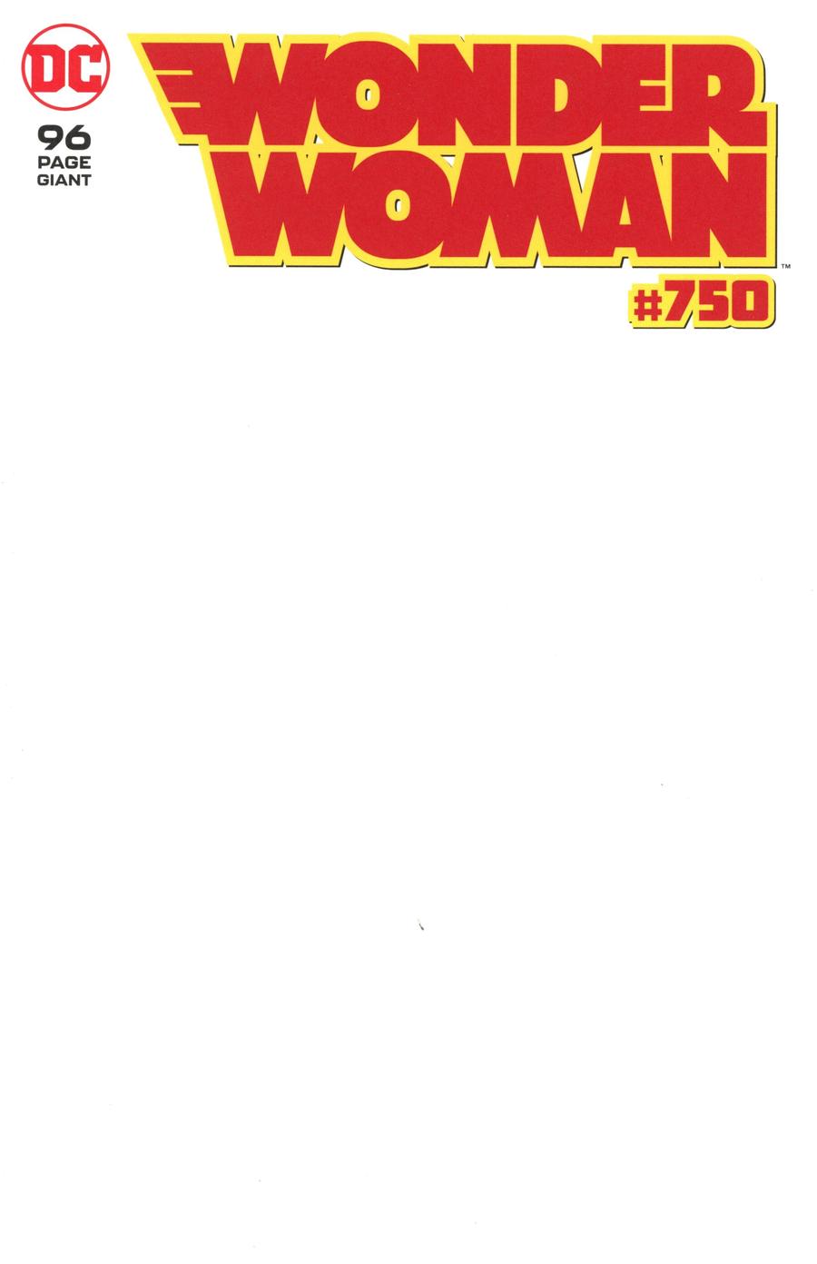 Wonder Woman #750 Blank Variant Edition (2016)
