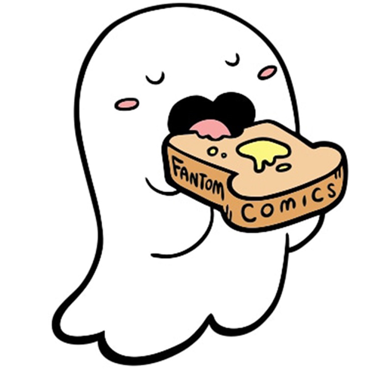 Fantom Ghost Eating Toast Sticker
