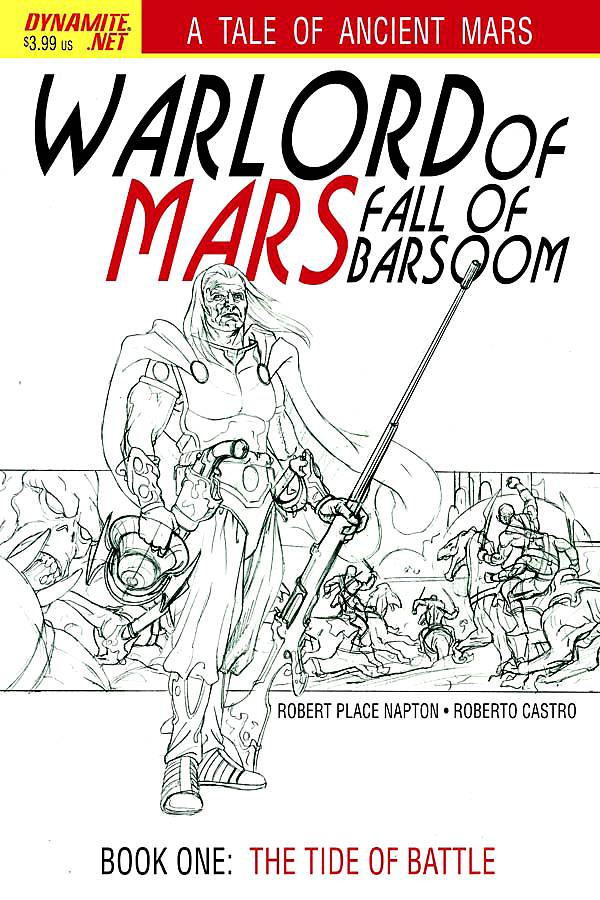 Warlord of Mars Fall of Barsoom #1 15 Copy Jusko Black & White Incentive