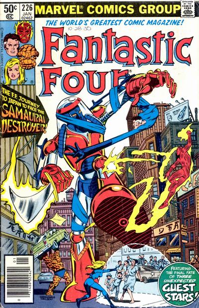 Fantastic Four #226 [Newsstand]-Fine (5.5 – 7) 1st Appearance of Samurai Destroyer, A Japanese Robot