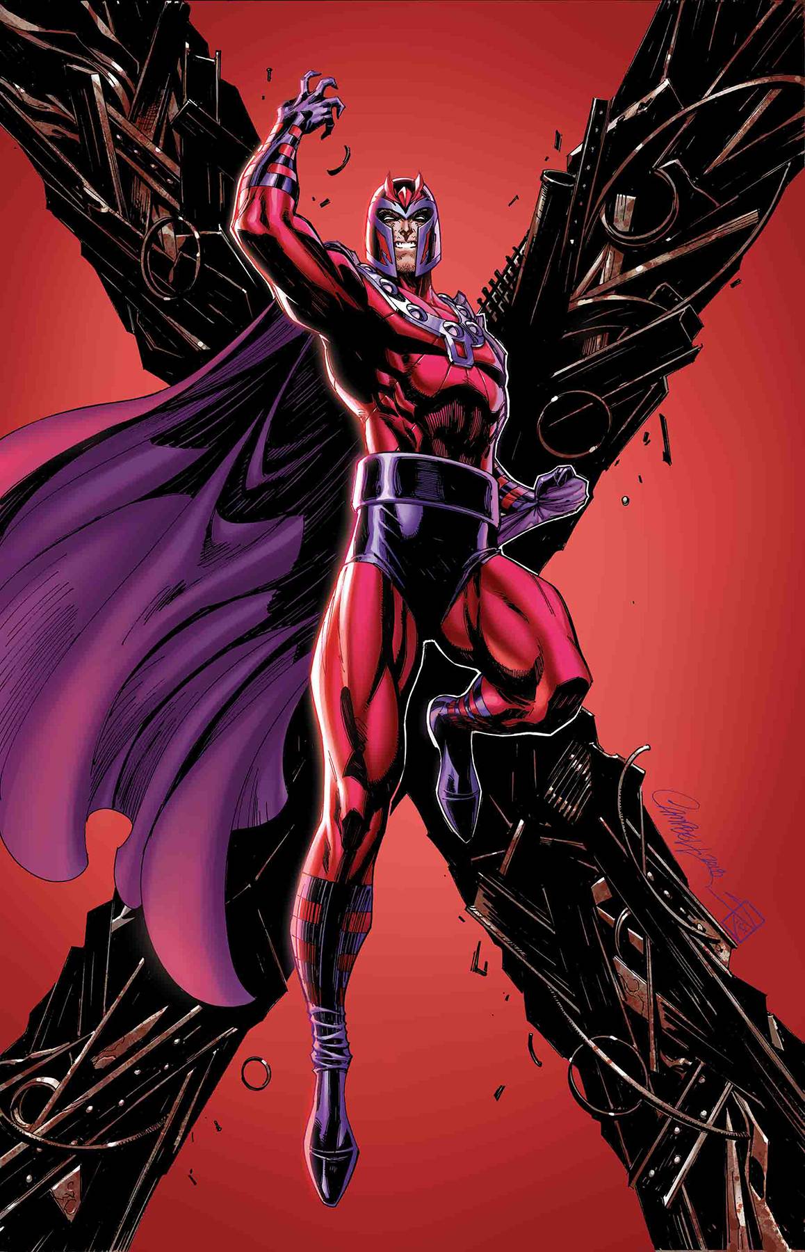 X-Men Black Magneto by J Scott Campbell Poster