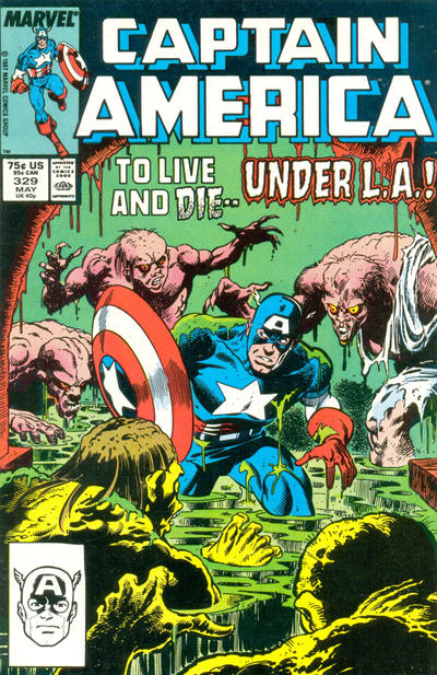 Captain America #329 [Direct] - Fn/Vf 7.0