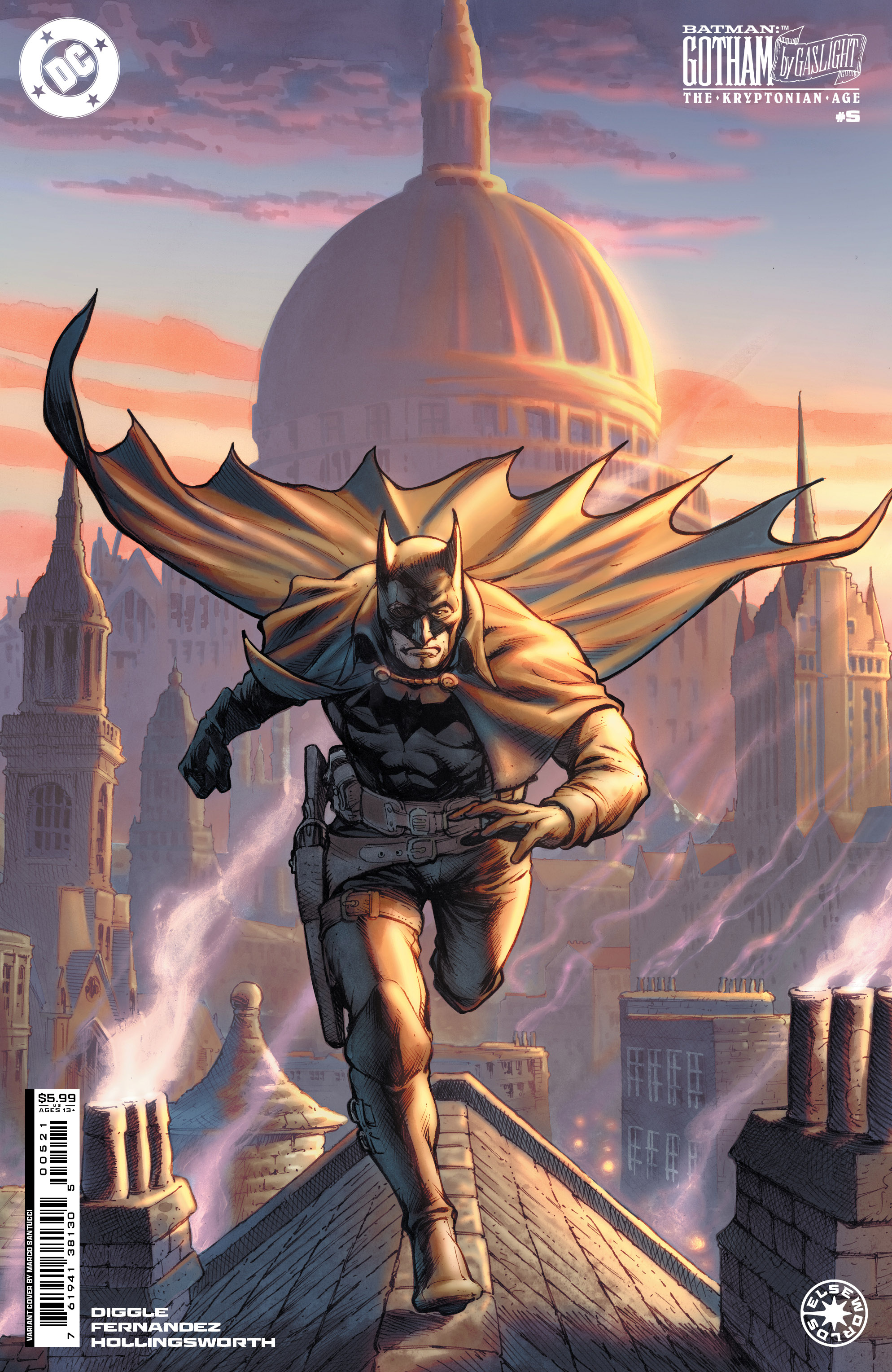 Batman Gotham by Gaslight: The Kryptonian Age #5 Cover B Marco Santucci Card Stock Variant (Of 6)