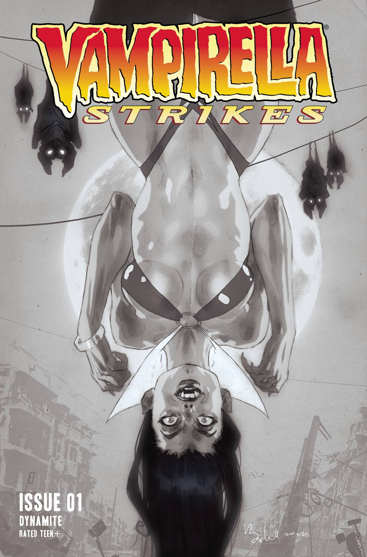 Vampirella Strikes #1 Cover S 7 Copy Last Call Incentive Caldwell Black & White