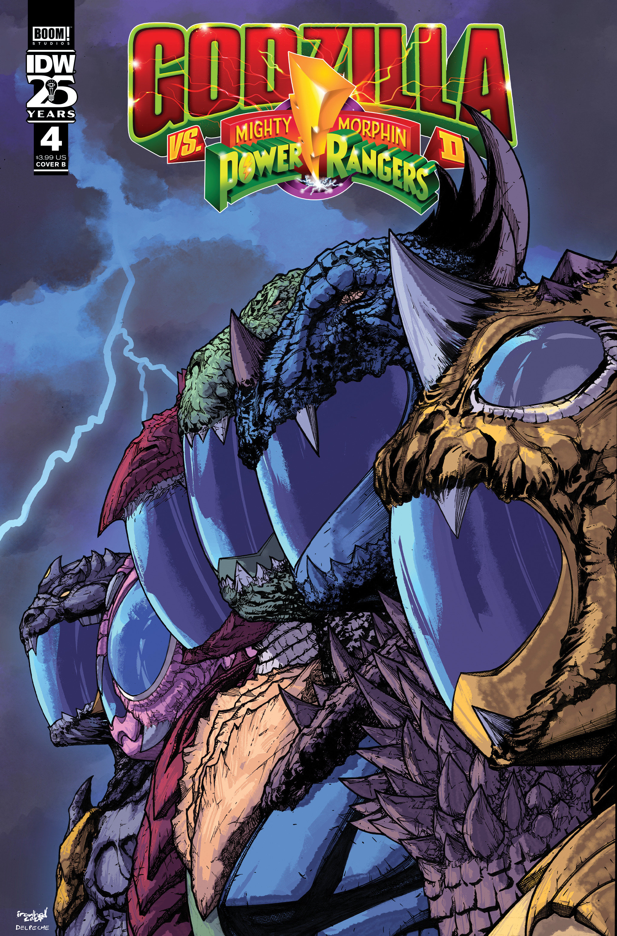 Godzilla Vs. The Mighty Morphin Power Rangers II #4 Cover B Sanchez