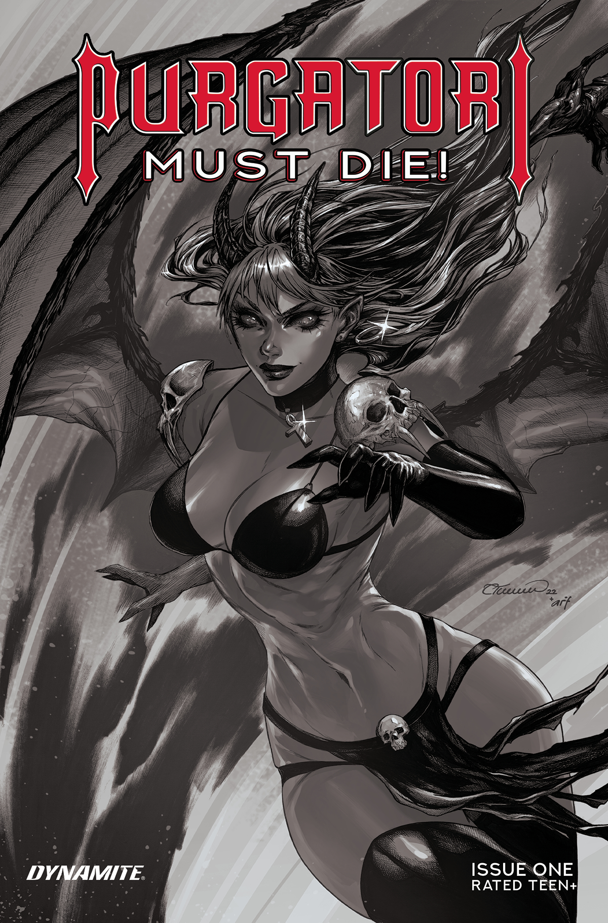 Purgatori Must Die #1 Cover I 1 for 20 Incentive Turner Black & White