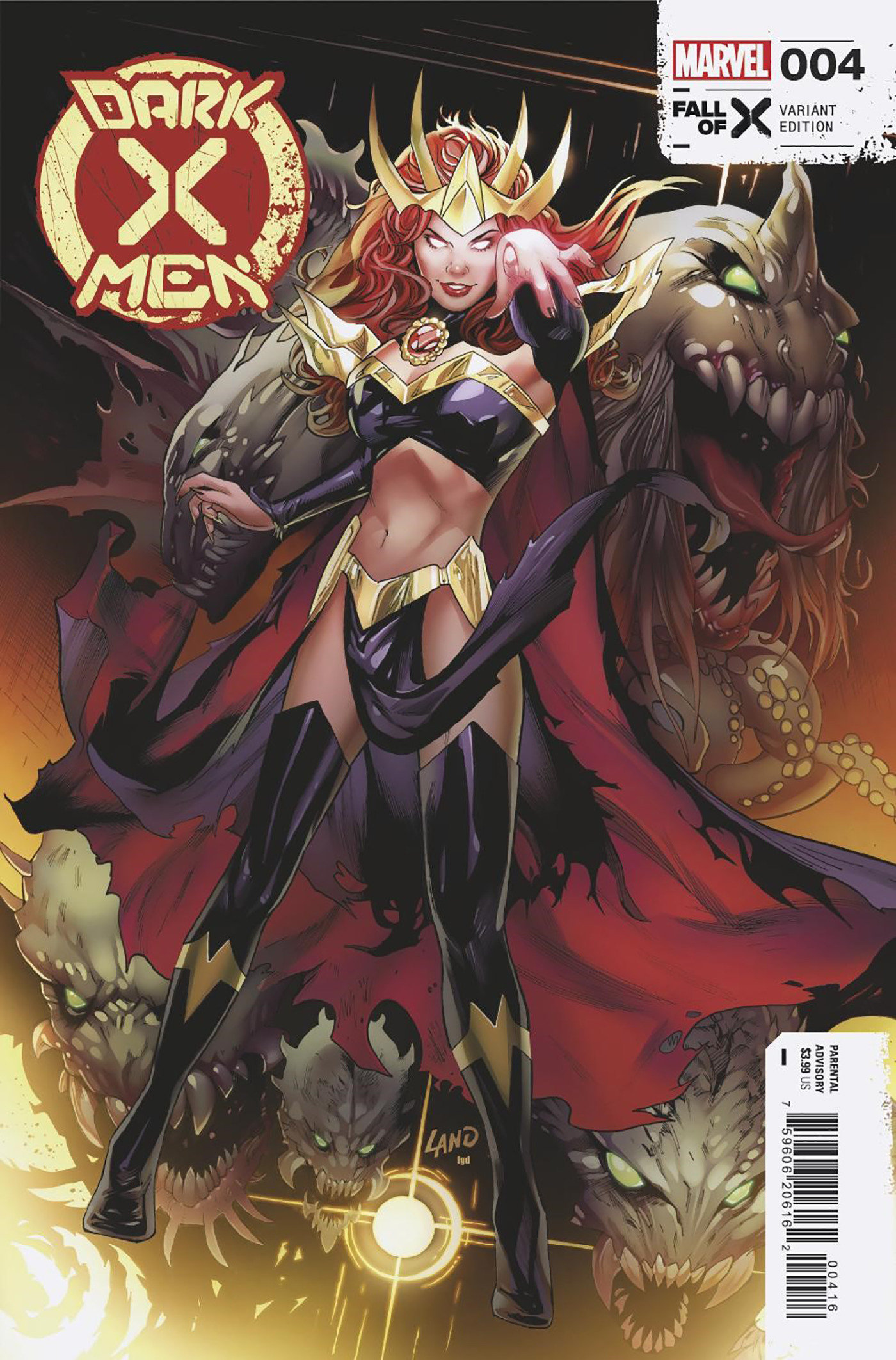 Dark X-Men #4 Greg Land Variant (Fall of X) 1 for 25 Incentive