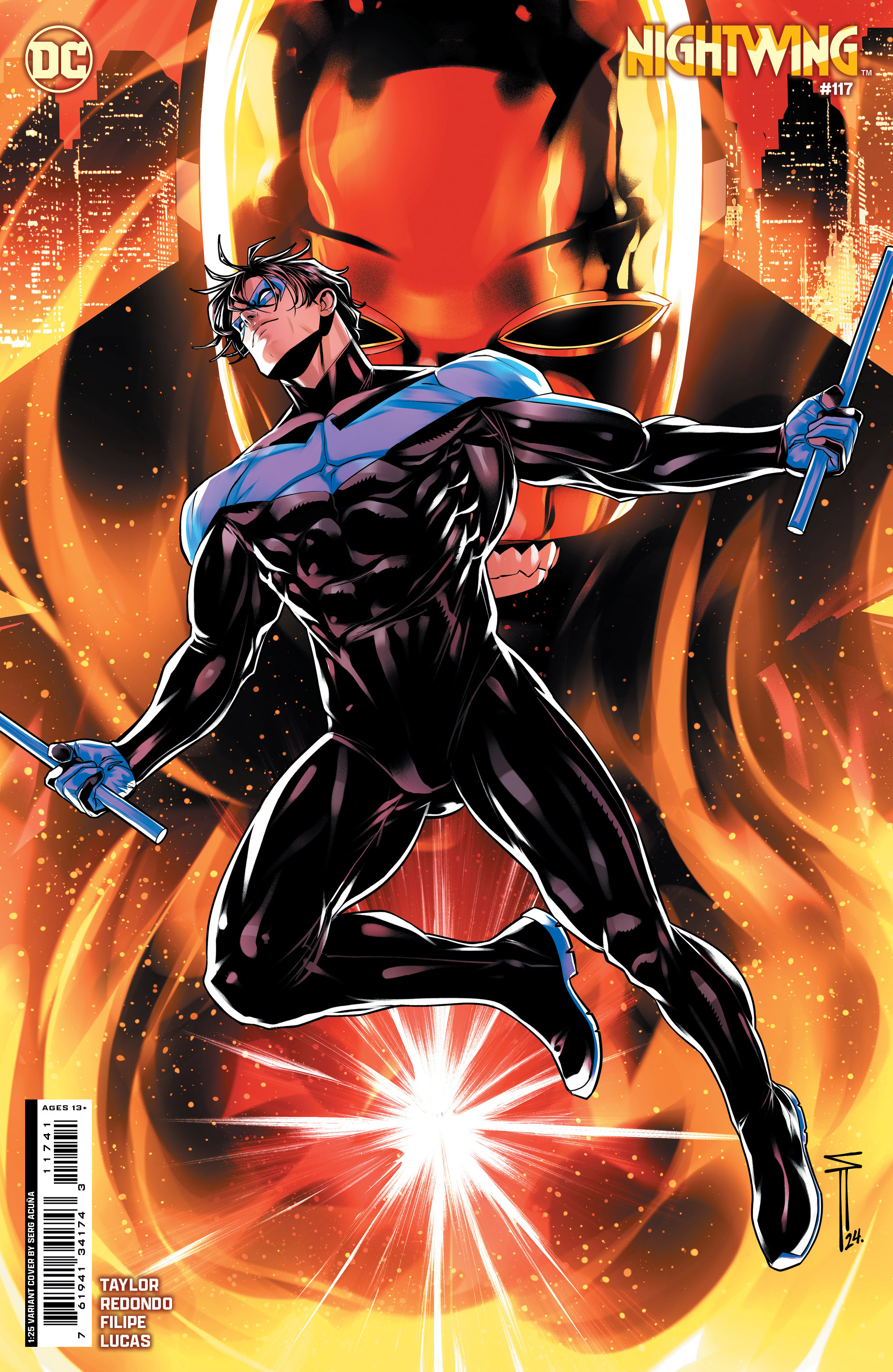 Nightwing #117 Cover F 1 for 25 Incentive Serg Acuna Card Stock Variant