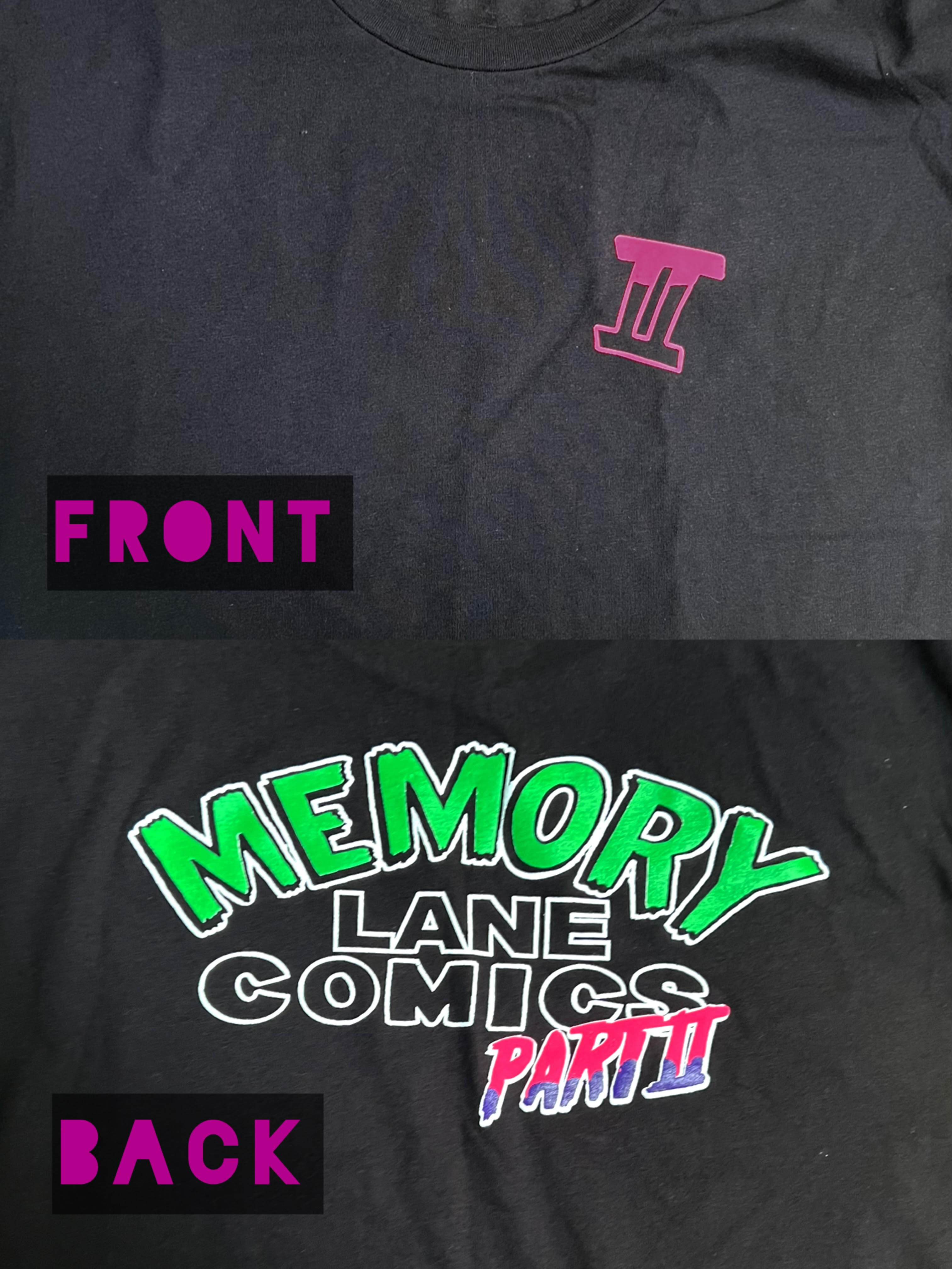 Memory Lane Comics Part II Black Extra Large T-Shirt