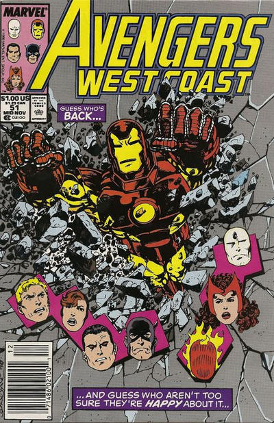 Avengers West Coast #51 [Newsstand] - Fn/Vf