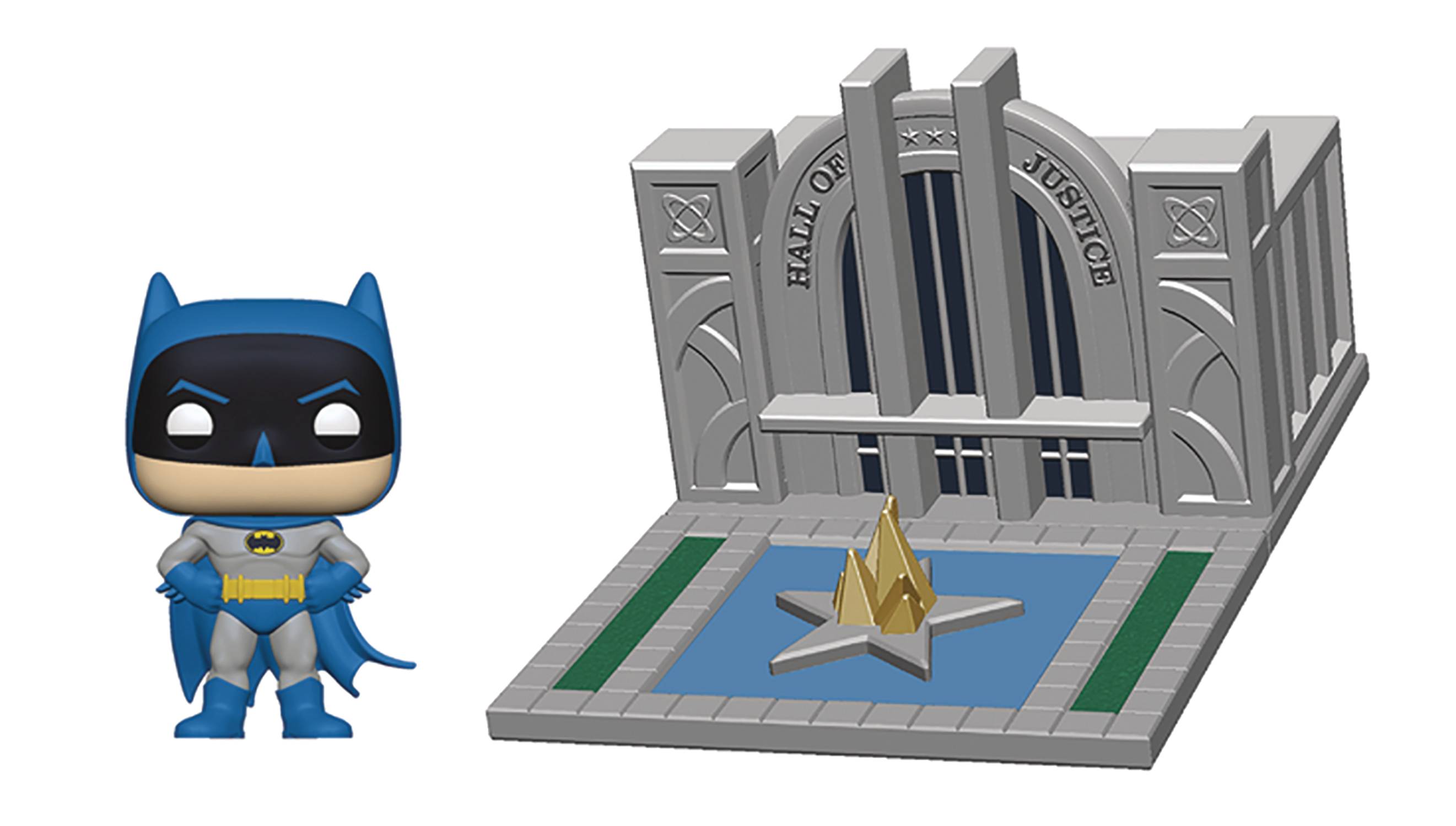 Pop Town Batman 80th Hall of Justice W/ Batman Vinyl Figure