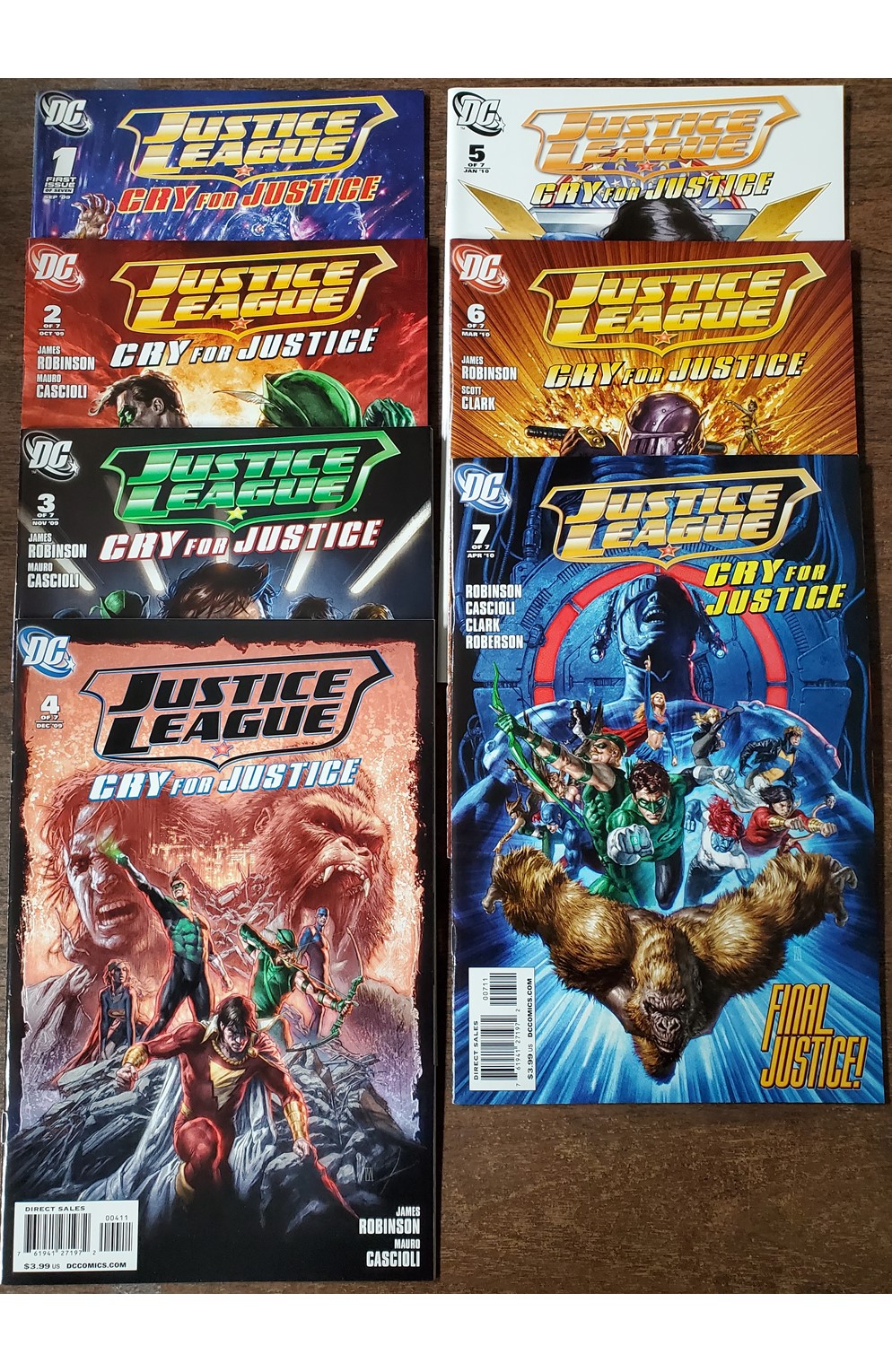 Justice League Cry For Justice #1-7 (DC 2009) Set