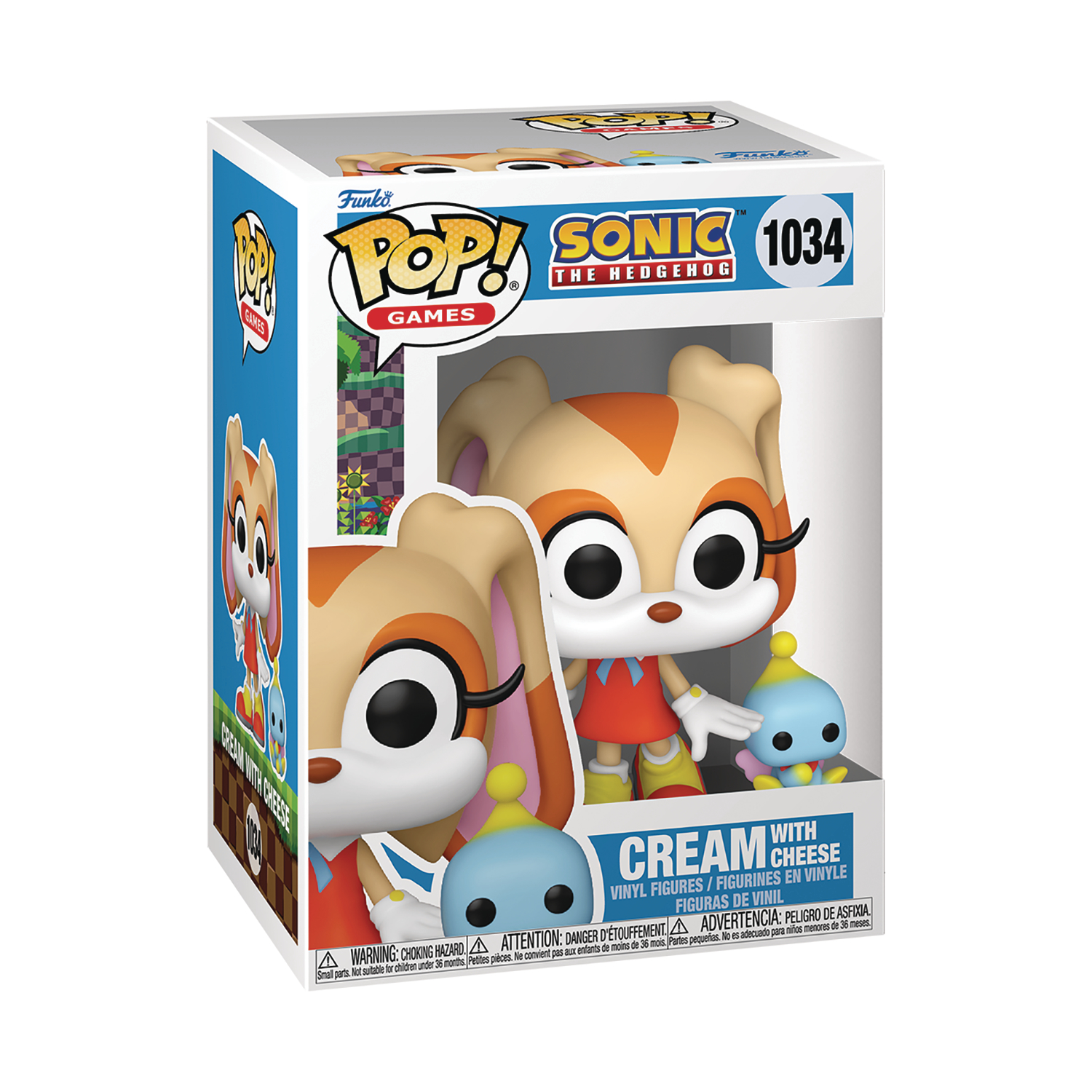 Sonic The Hedgehog Cream Funko Pop! Vinyl Figure With Cheese Buddy #1034