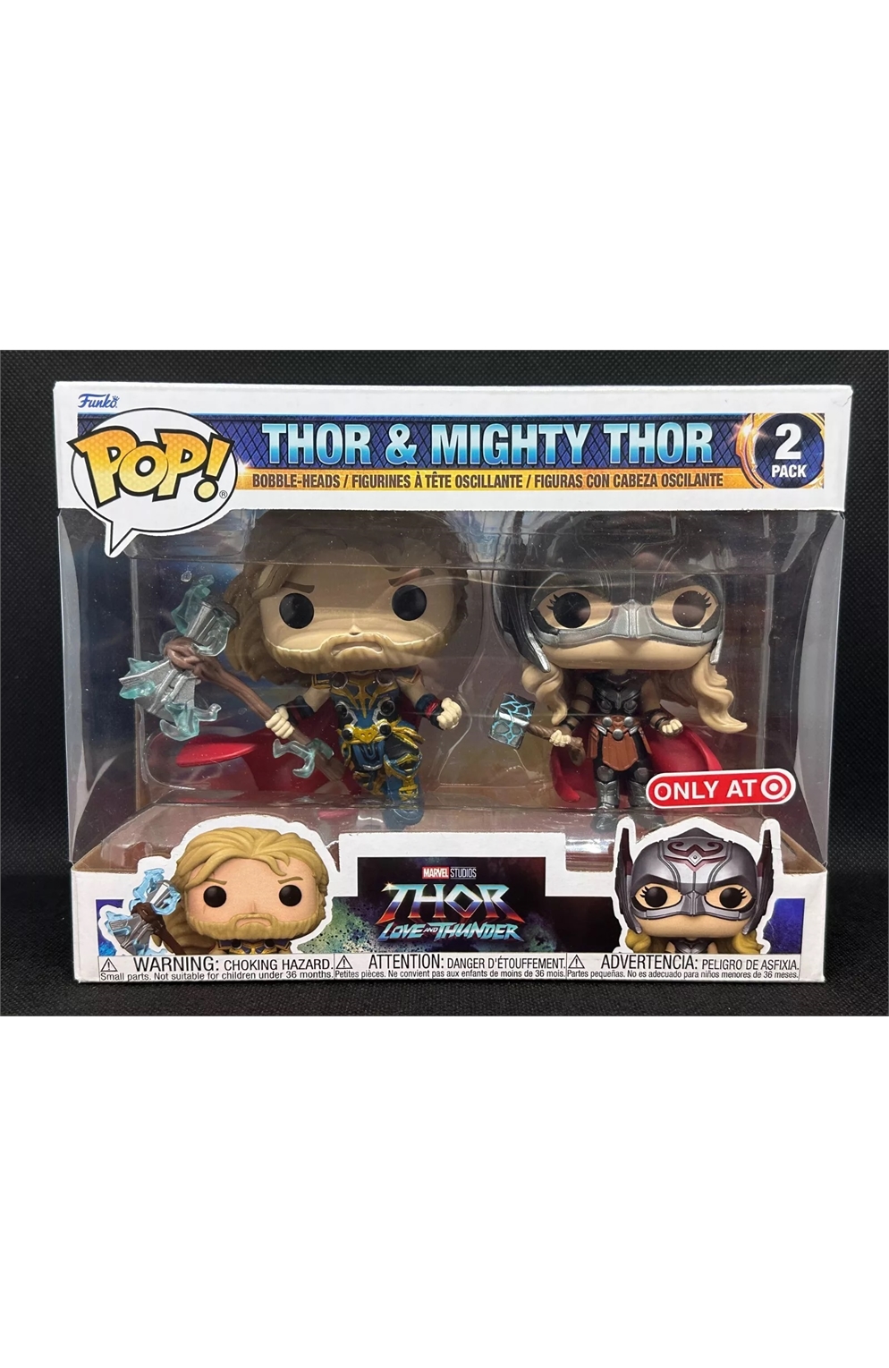 Funko Pop Thor & Mighty Thor 2 Pack Marvel Love And Thunder Target Exclusive