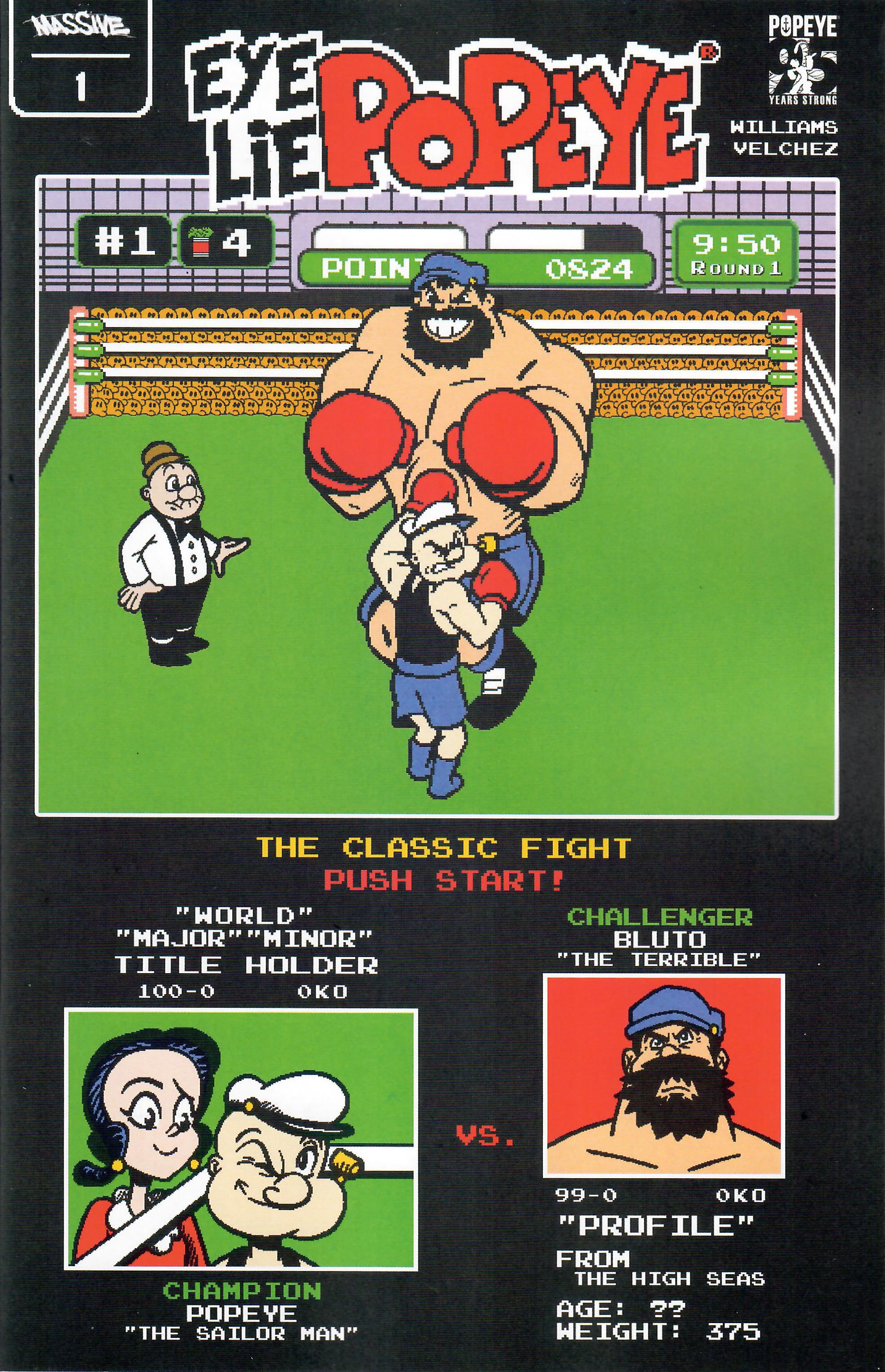 Eye Lie Popeye #1 Cover D Richardson Video Game Homage