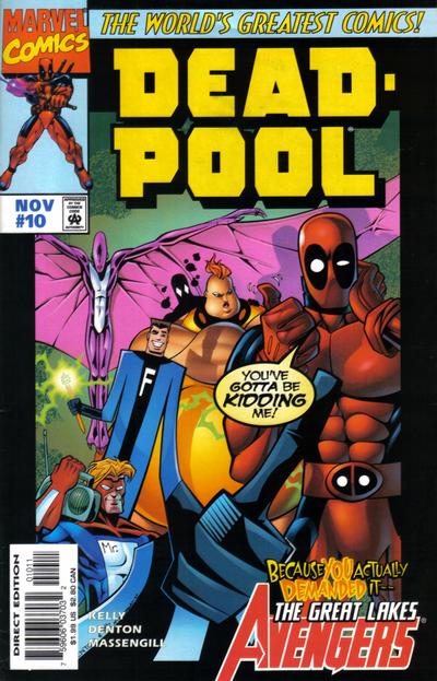 Deadpool #10 [Direct Edition]-Very Fine (7.5 – 9) [Great Lakes Avengers Become The Lightning Rods]