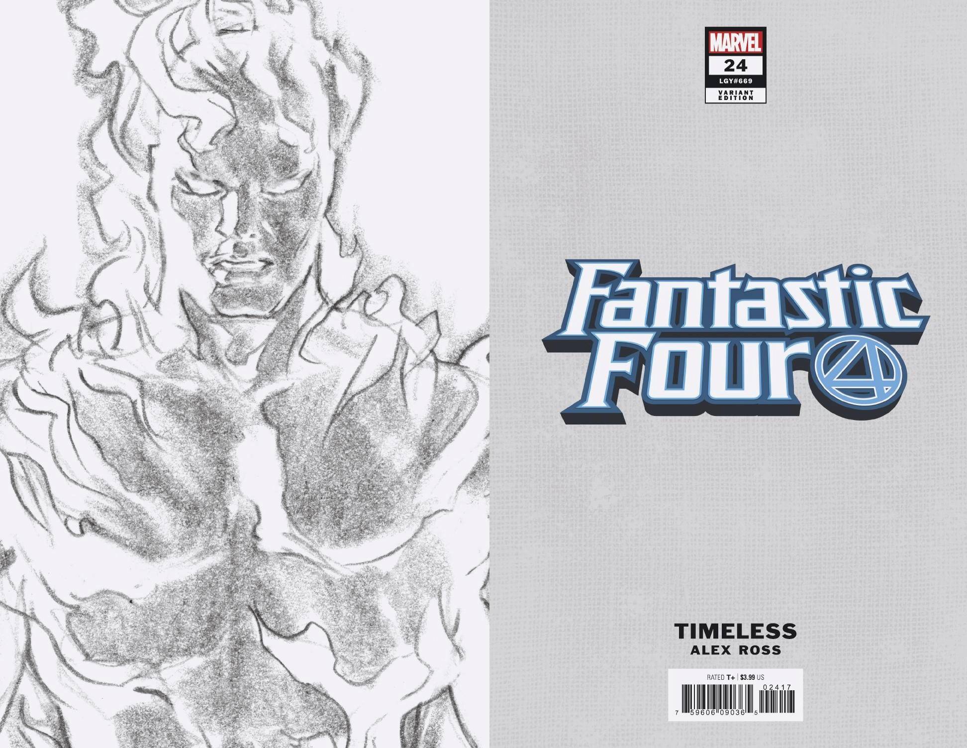 Fantastic Four #24 Human Torch Timeless Virgin Sketch Variant (2018)