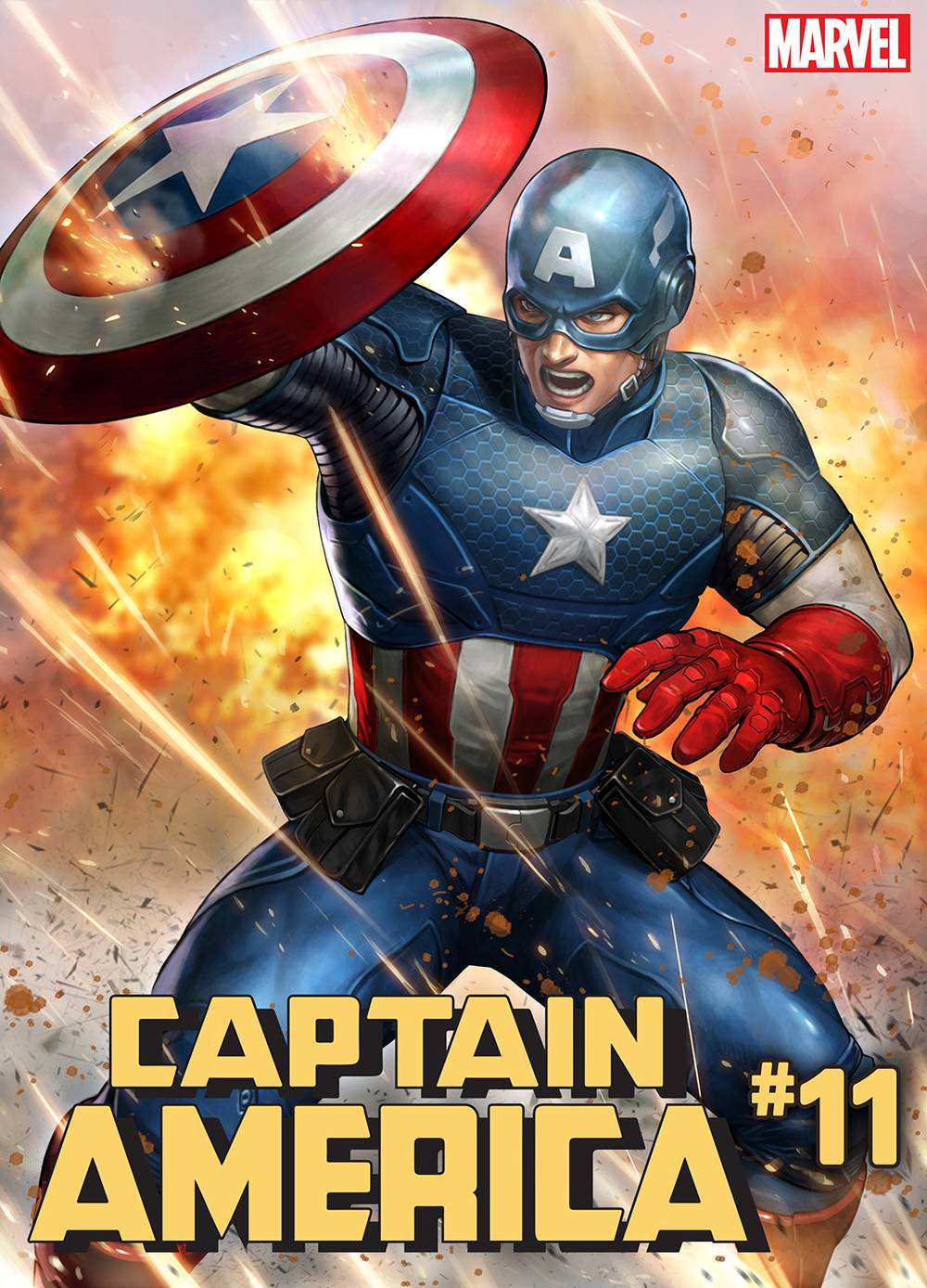 Captain America #11 Yoon Lee Marvel Battle Lines Variant (2018)