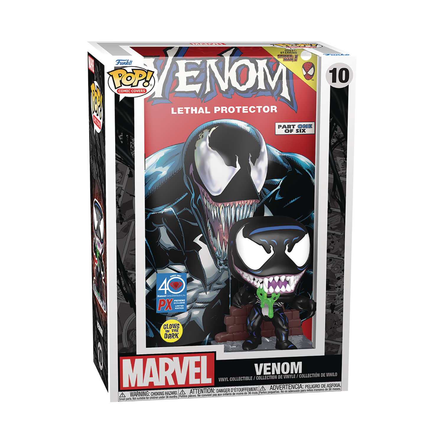 Pop Comic Cover Marvel Venom Lethal Protector Px Glow-In-Dark