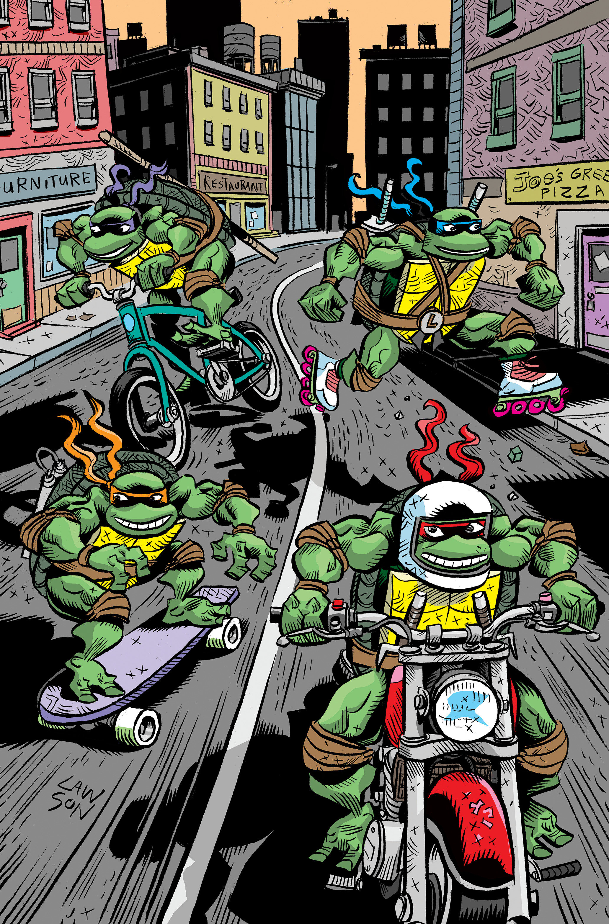 Teenage Mutant Ninja Turtles Saturday Morning Adventures Continued! #2 Cover E 1 for 25 Incentive Lawson