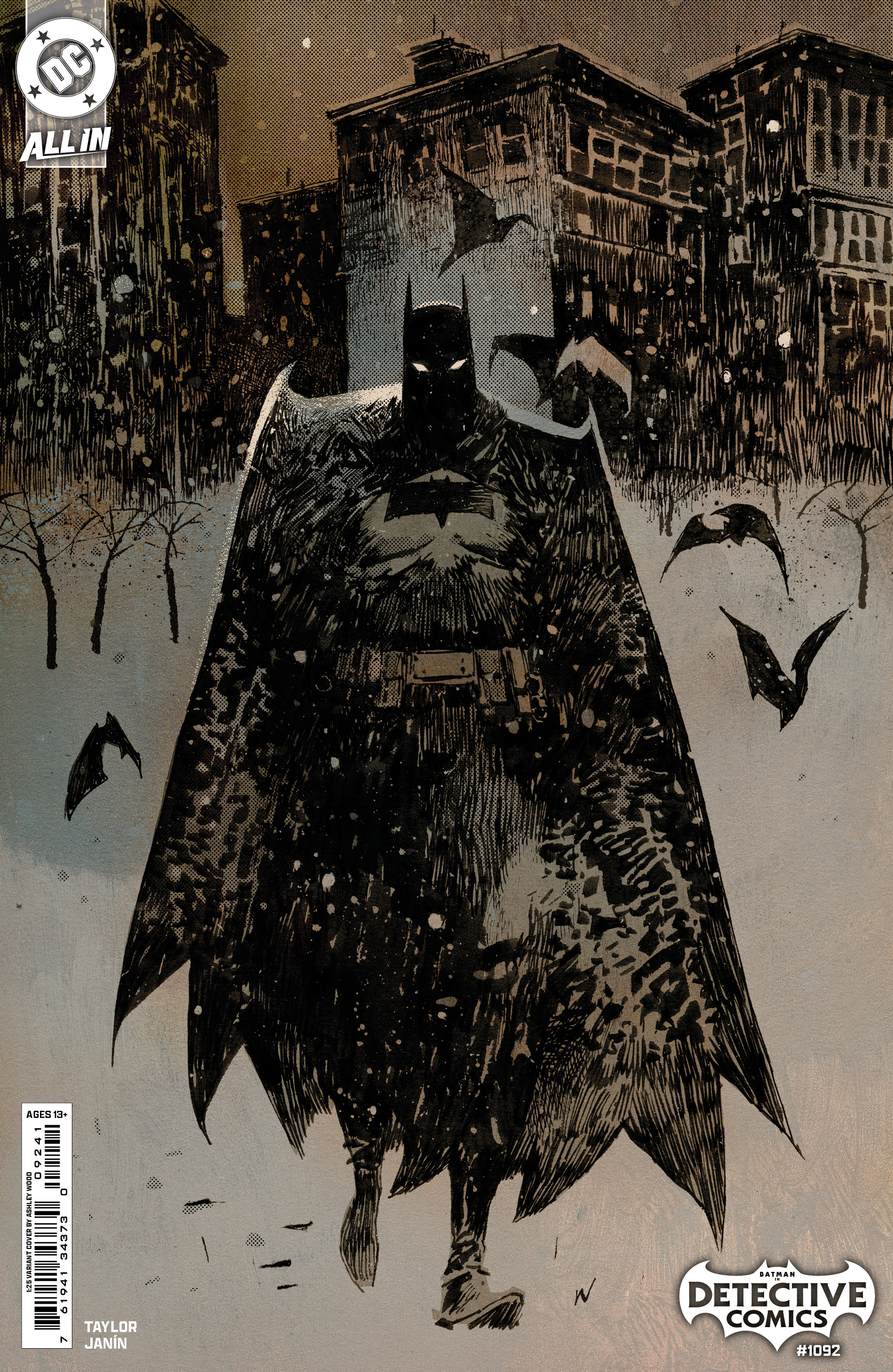 Detective Comics #1092 Cover D 1 for 25 Incentive Ashley Wood Card Stock Variant