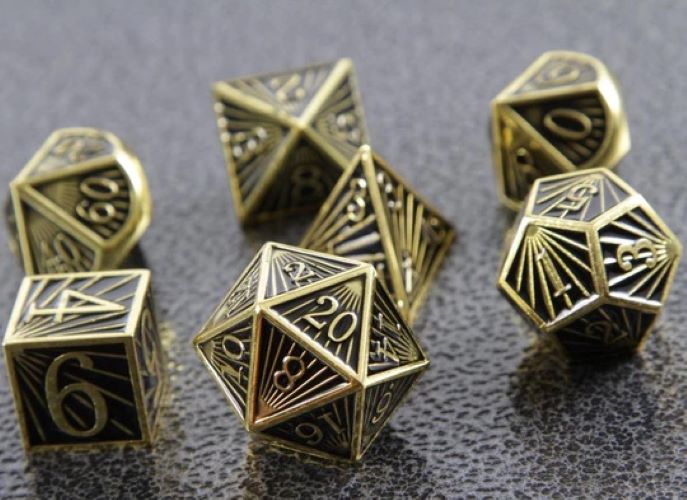 Deco Black Metal Dice Set