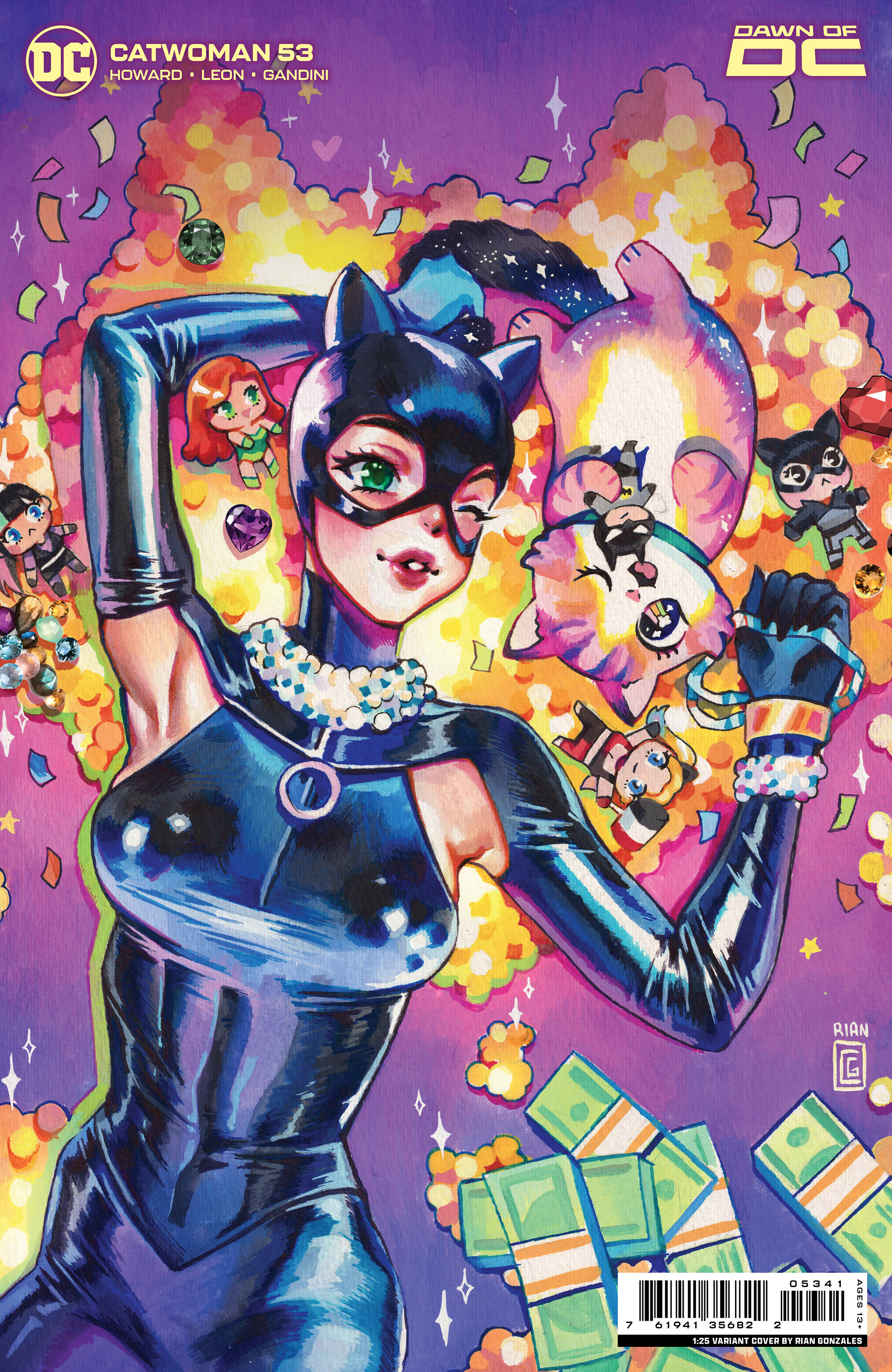 Catwoman #53 Cover D 1 for 25 Incentive Rian Gonzales Card Stock Variant (2018)
