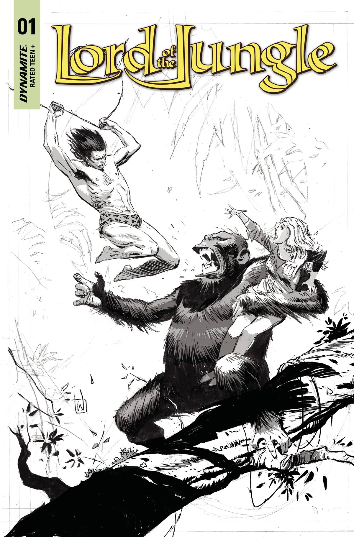 Lord of the Jungle #1 Cover H 1 for 15 Incentive Weeks Black & White