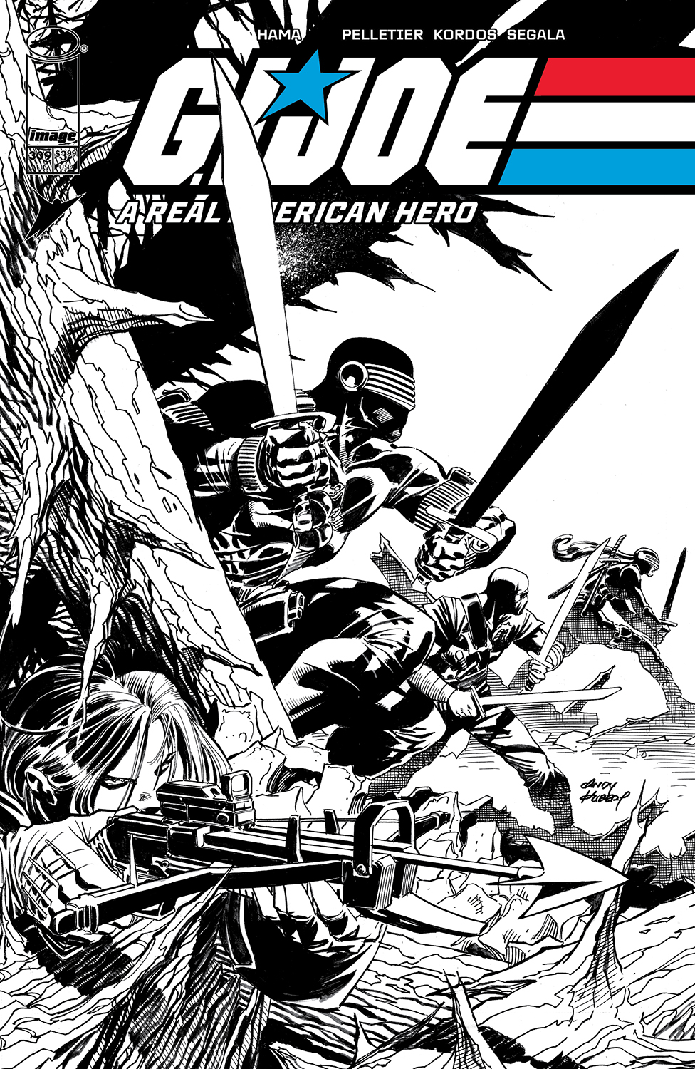 GI Joe A Real American Hero #309 Cover B Andy Kubert Black & White Variant