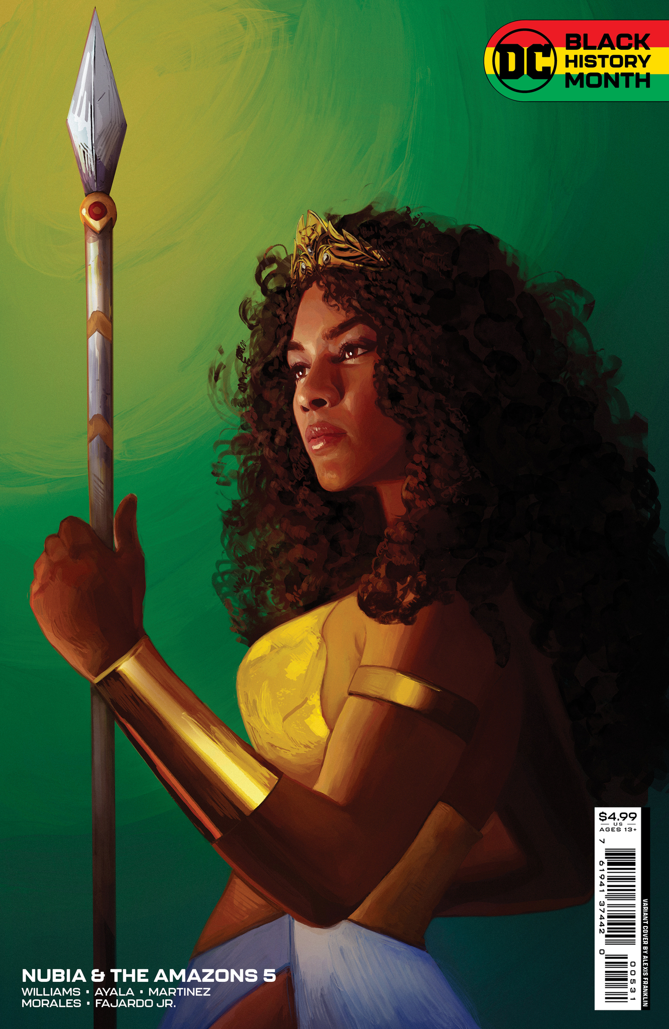 Nubia and the Amazons #5 Cover C Alexis Franklin Black History Month Card Stock Variant (Of 6)