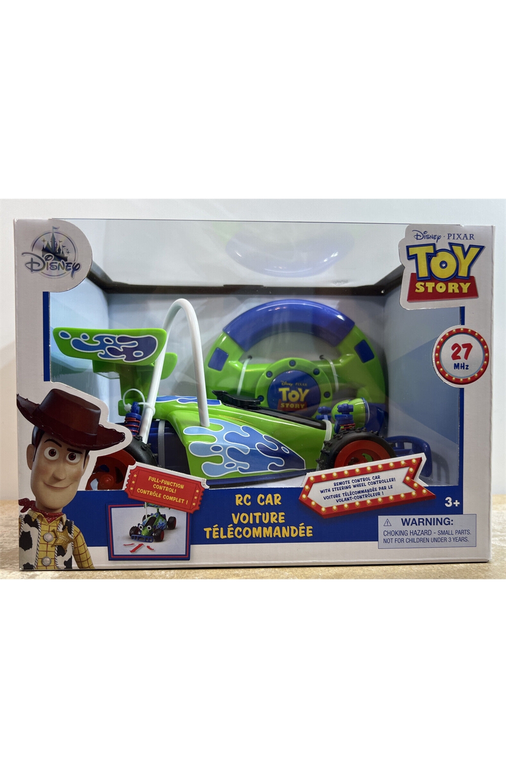 Disney Store Pixar Toy Story Rc Remote Full Function Control Car 27 Mhz