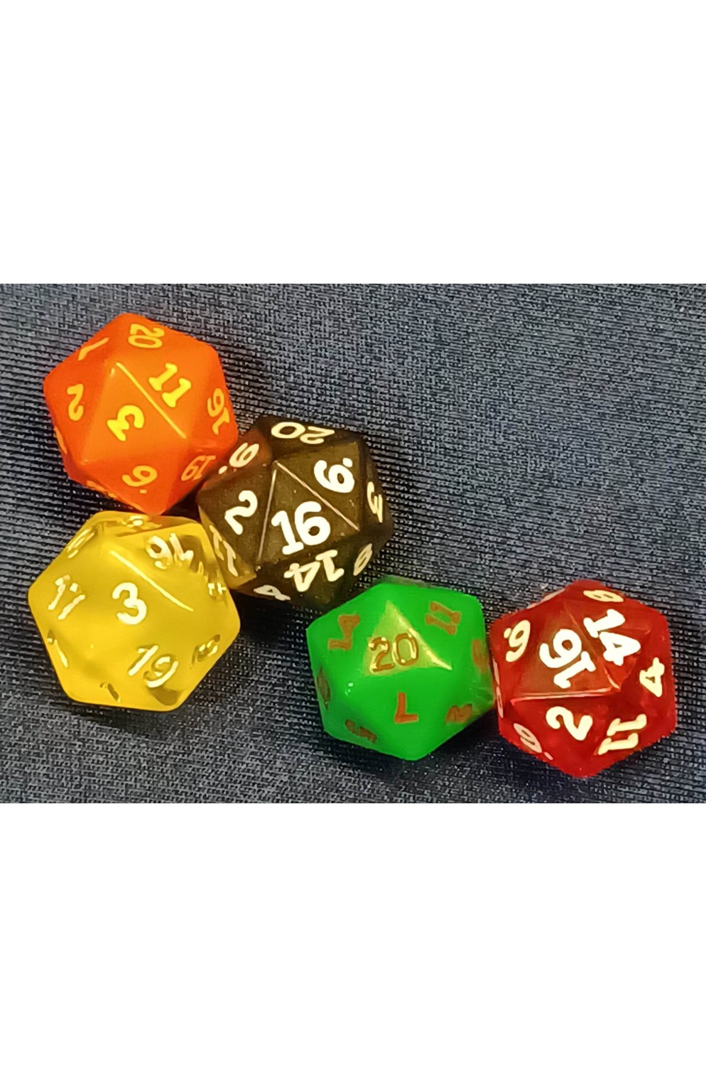 Dice: D20 20-Sided Individual Solid Color Die